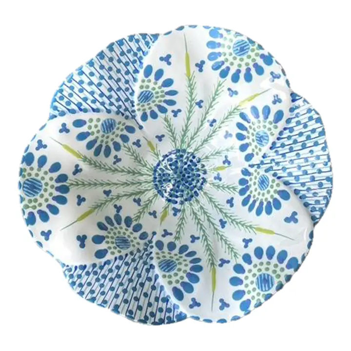 Vintage Glazed Ceramic Hand Painted Bowl