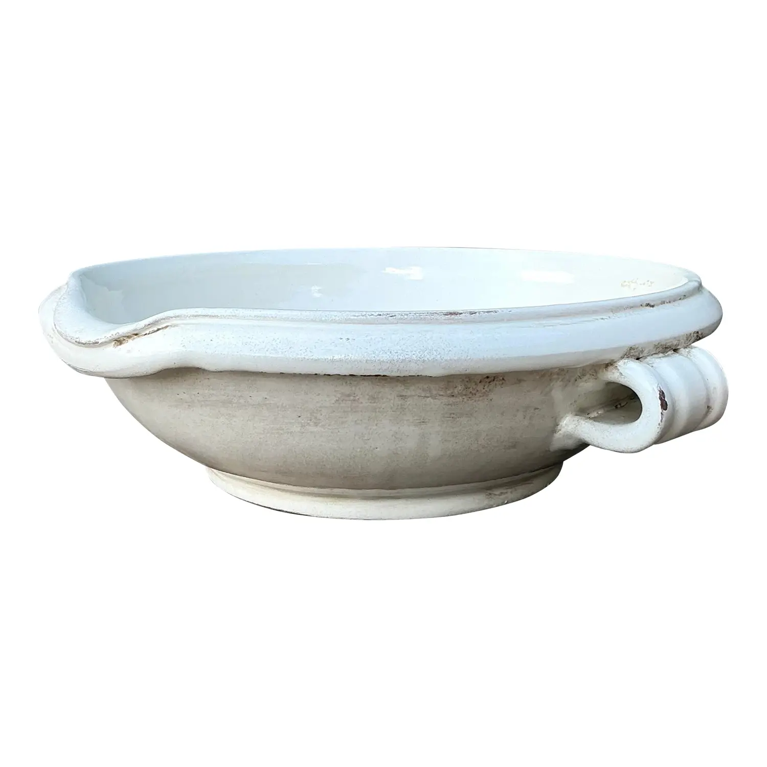 Vintage Glazed Ceramic Large Bowl