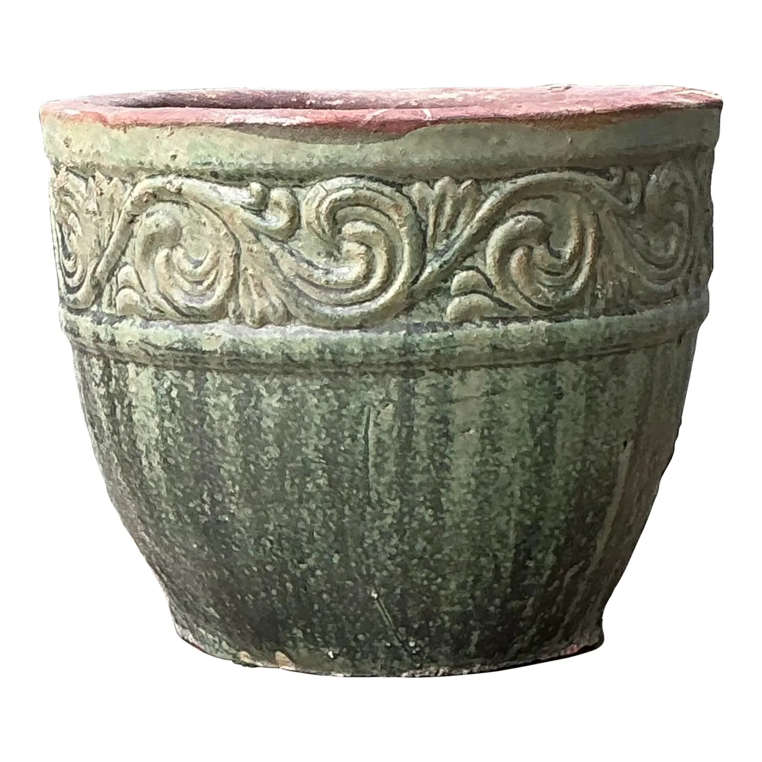 Vintage Glazed Ceramic Planter