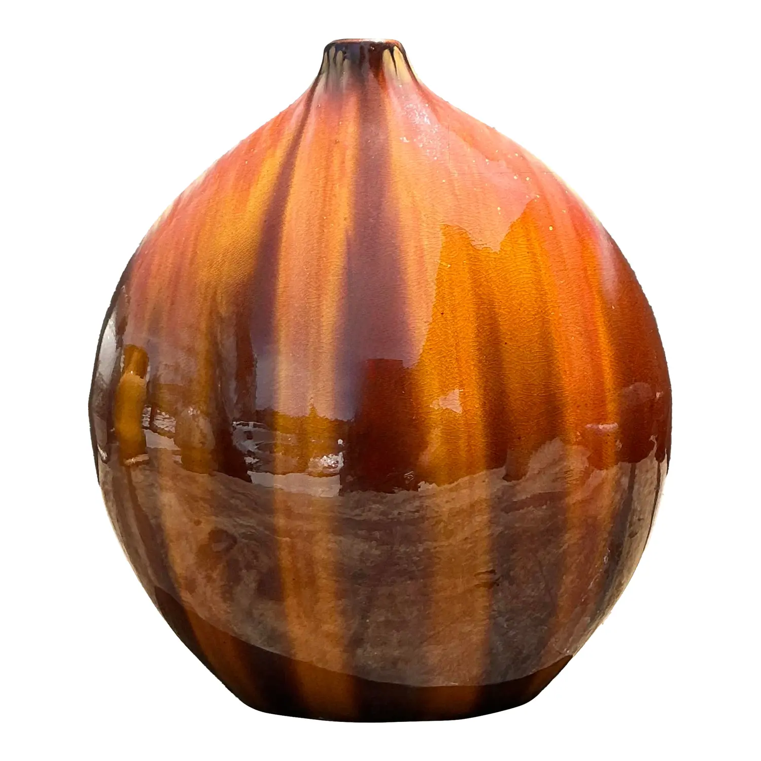 Vintage Glazed Ceramic Vase