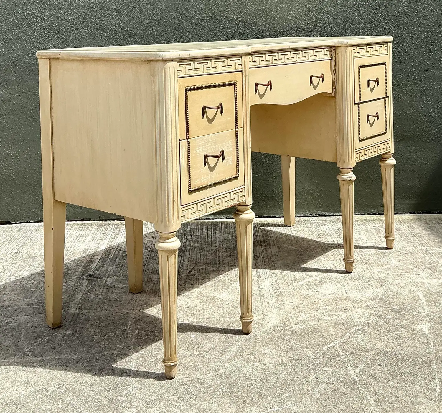 Vintage Greek Key Vanity - Top view