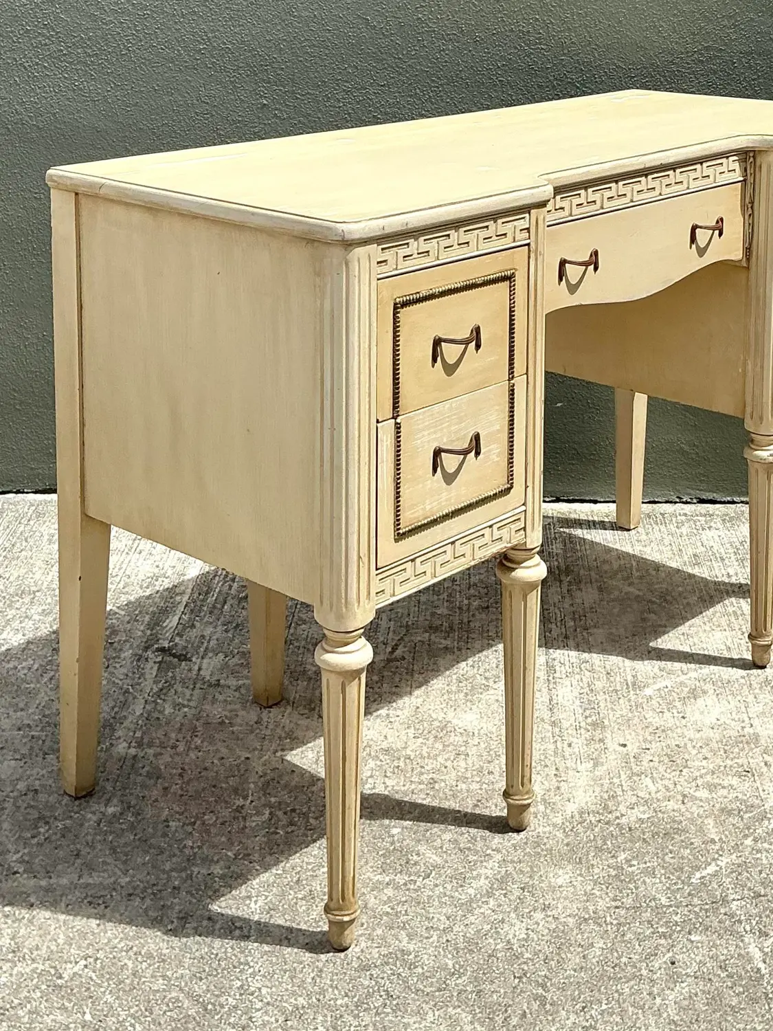 Vintage Greek Key Vanity - Side view