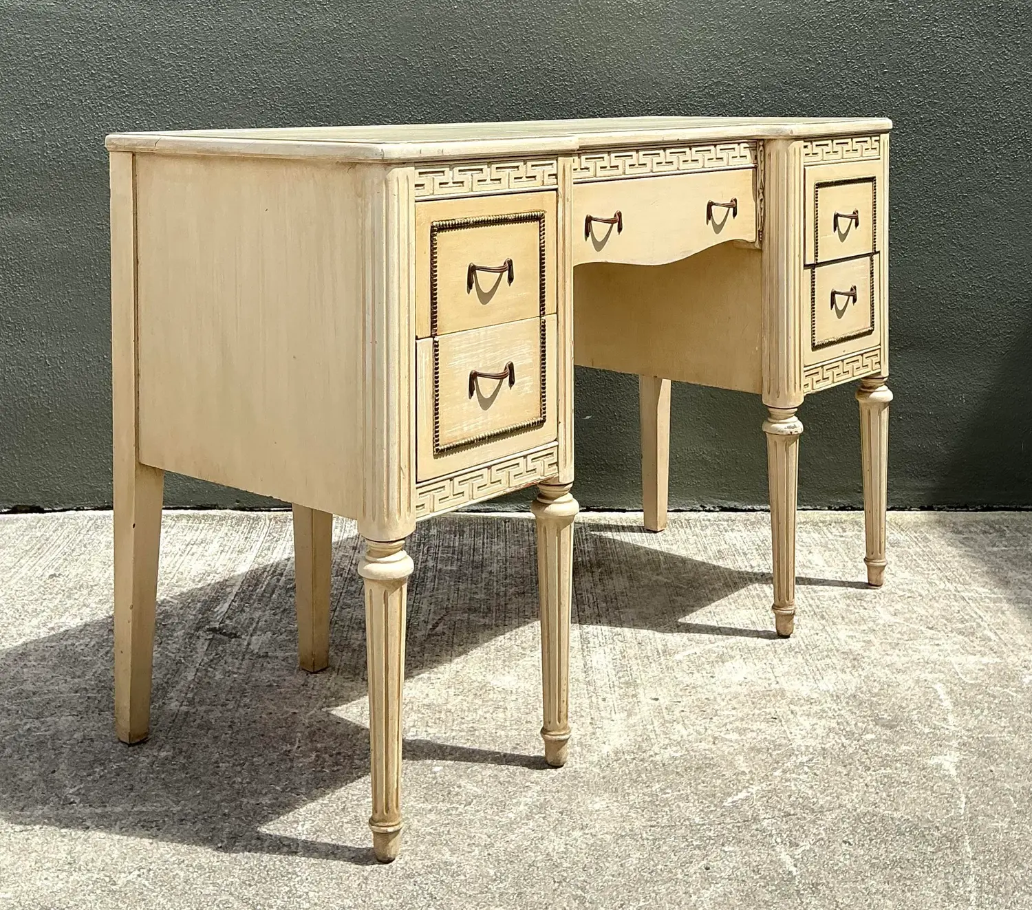 Vintage Greek Key Vanity - Back view