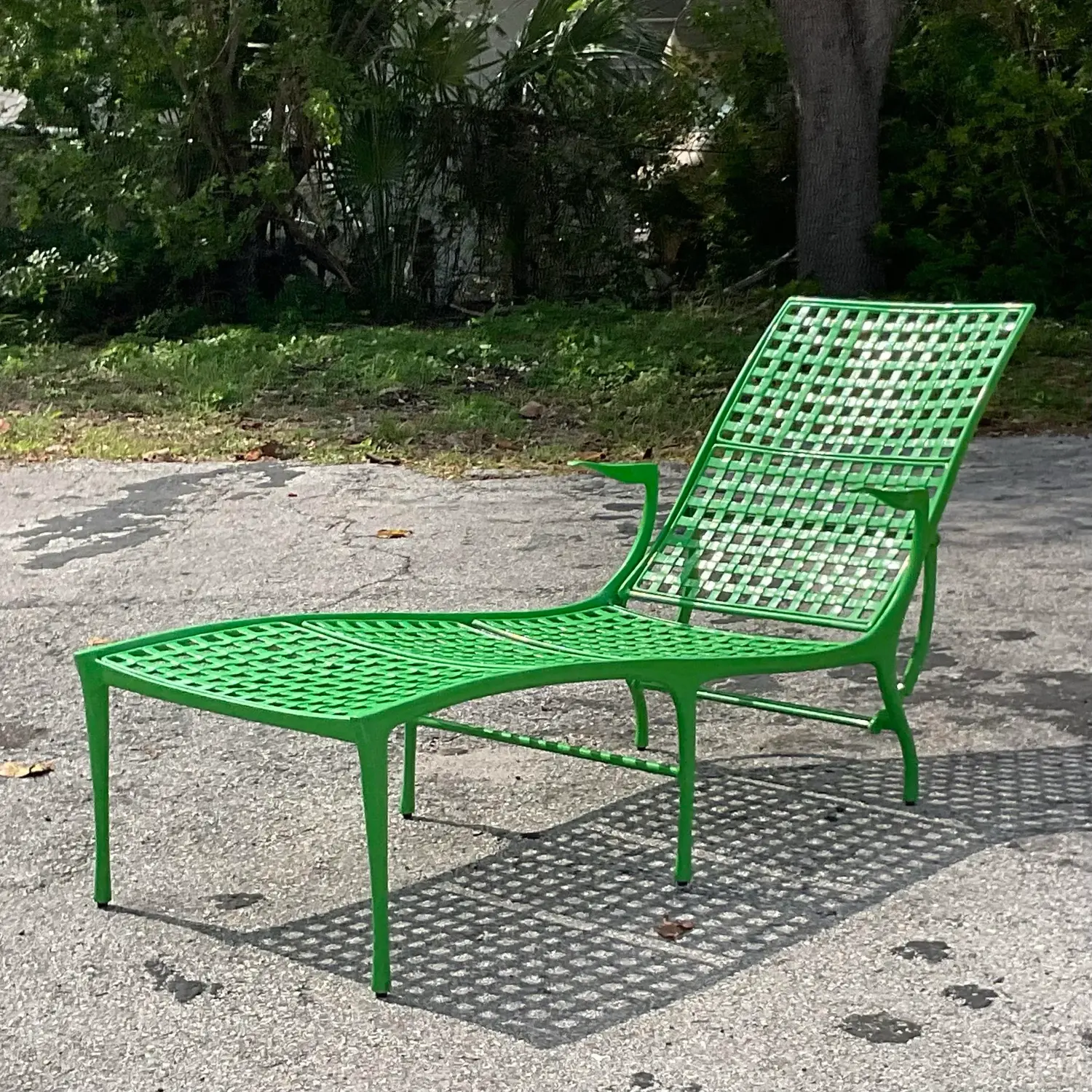 Vintage Green Dan Johnson Chaise Lounge for Brown Jordan - Detail view