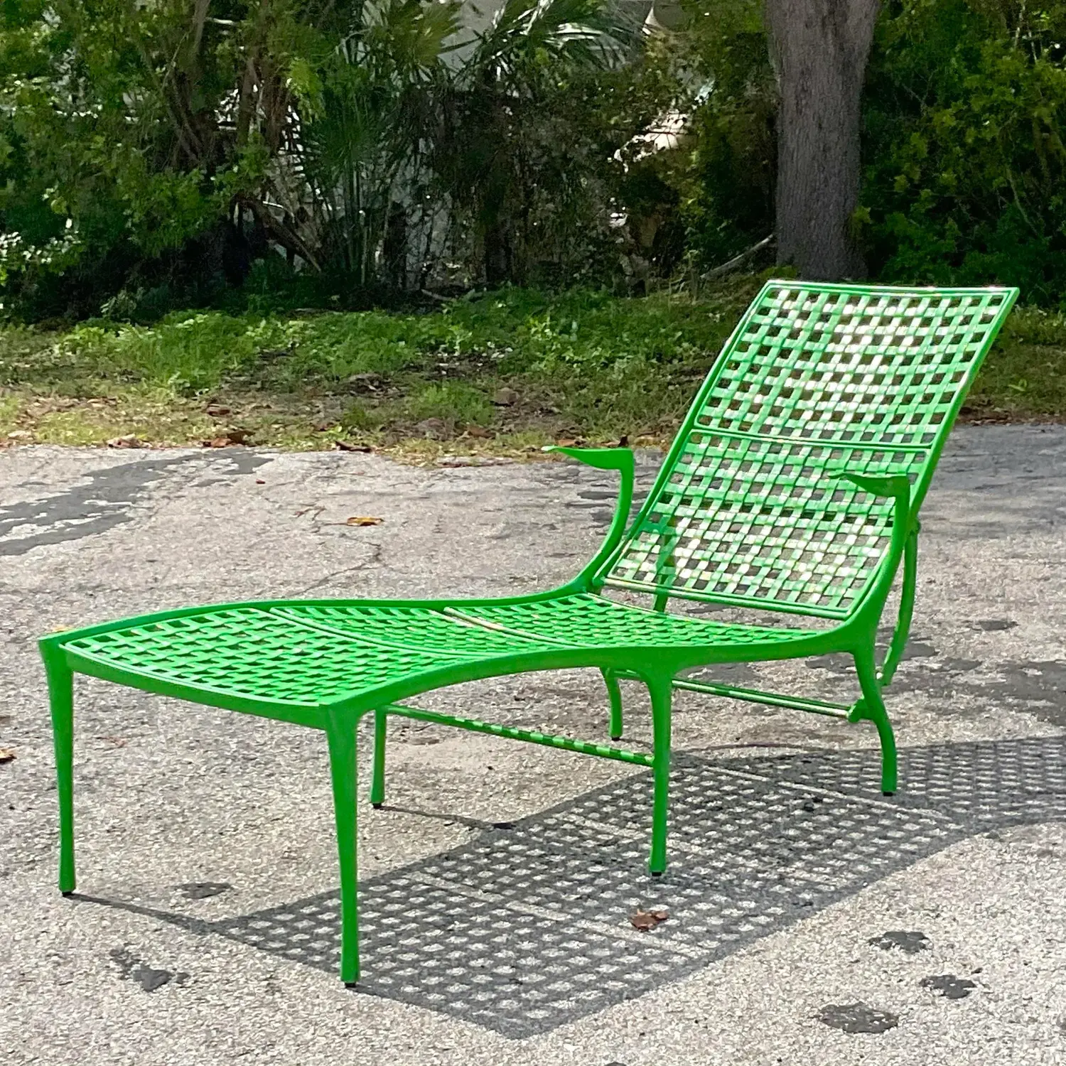 Vintage Green Dan Johnson Chaise Lounge for Brown Jordan - Top view