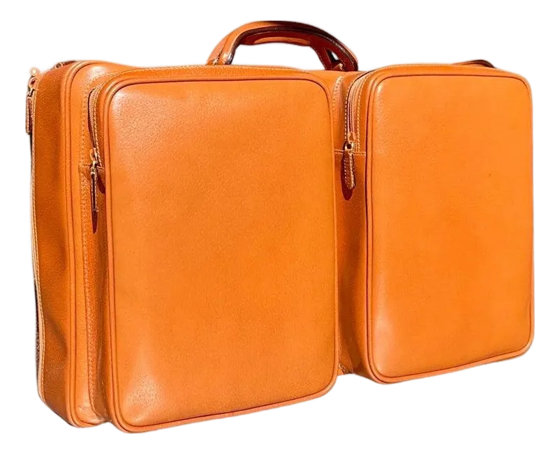 Vintage Gucci Leather Travel Bag With Original Box