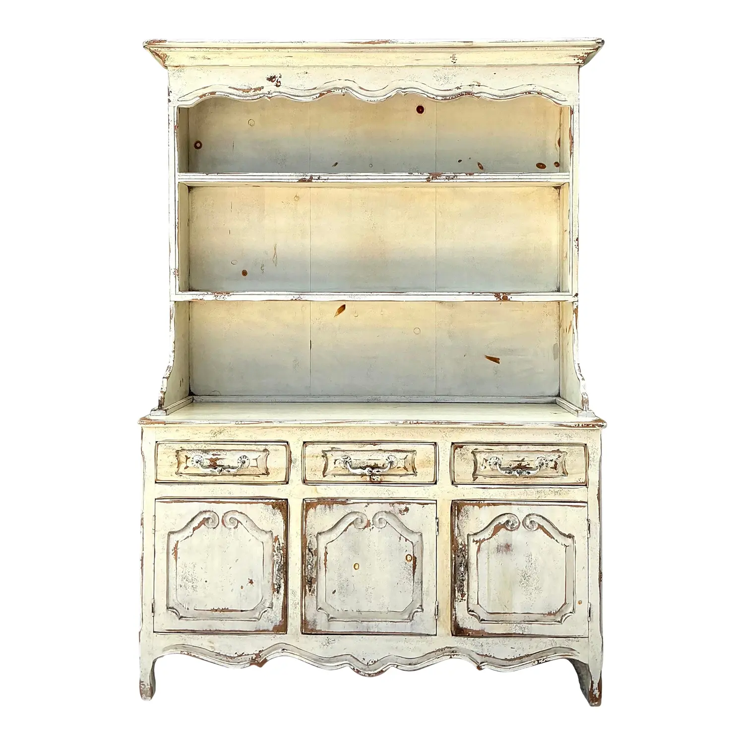 Vintage Habersham Plantation Patinated Hutch