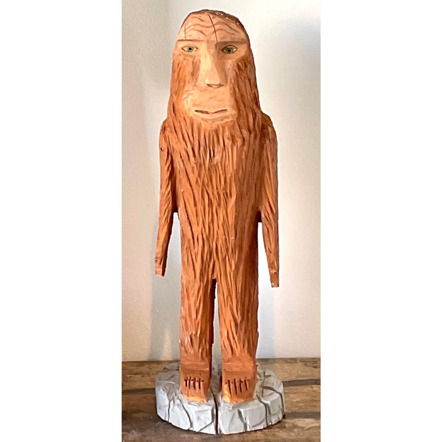 Vintage Hand Carved Figure - Top view
