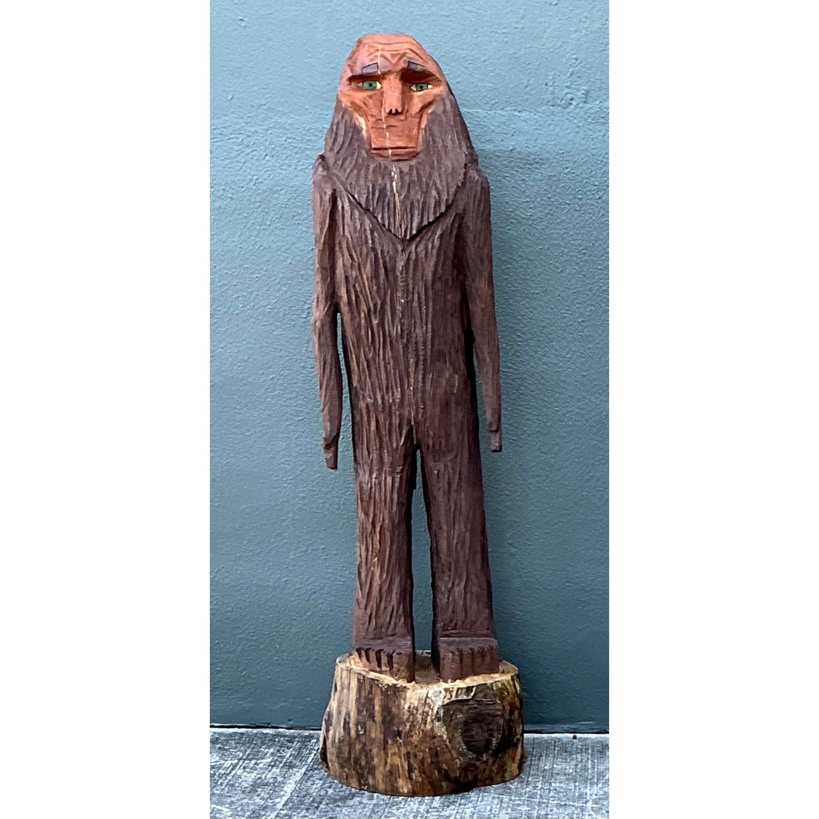 Vintage Hand Carved Figure - Detail view