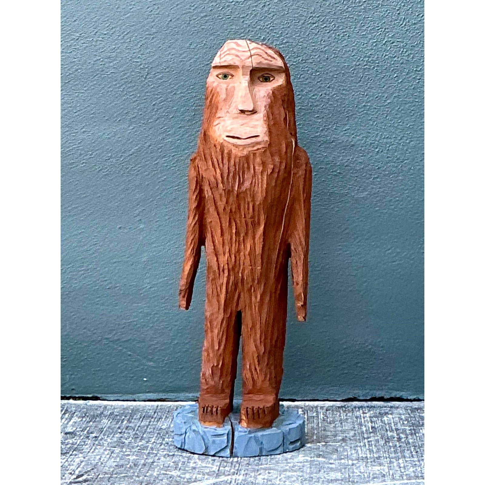 Vintage Hand Carved Figure - Detail view