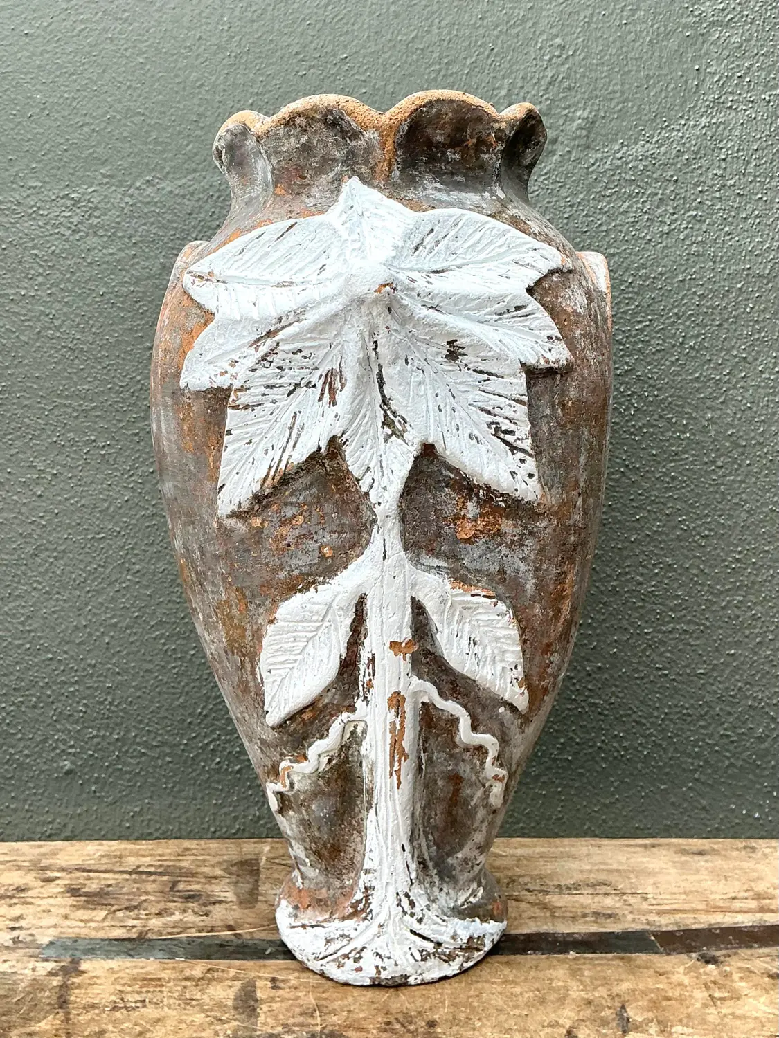 Vintage Hand Painted Single Flower Vase - Detail view