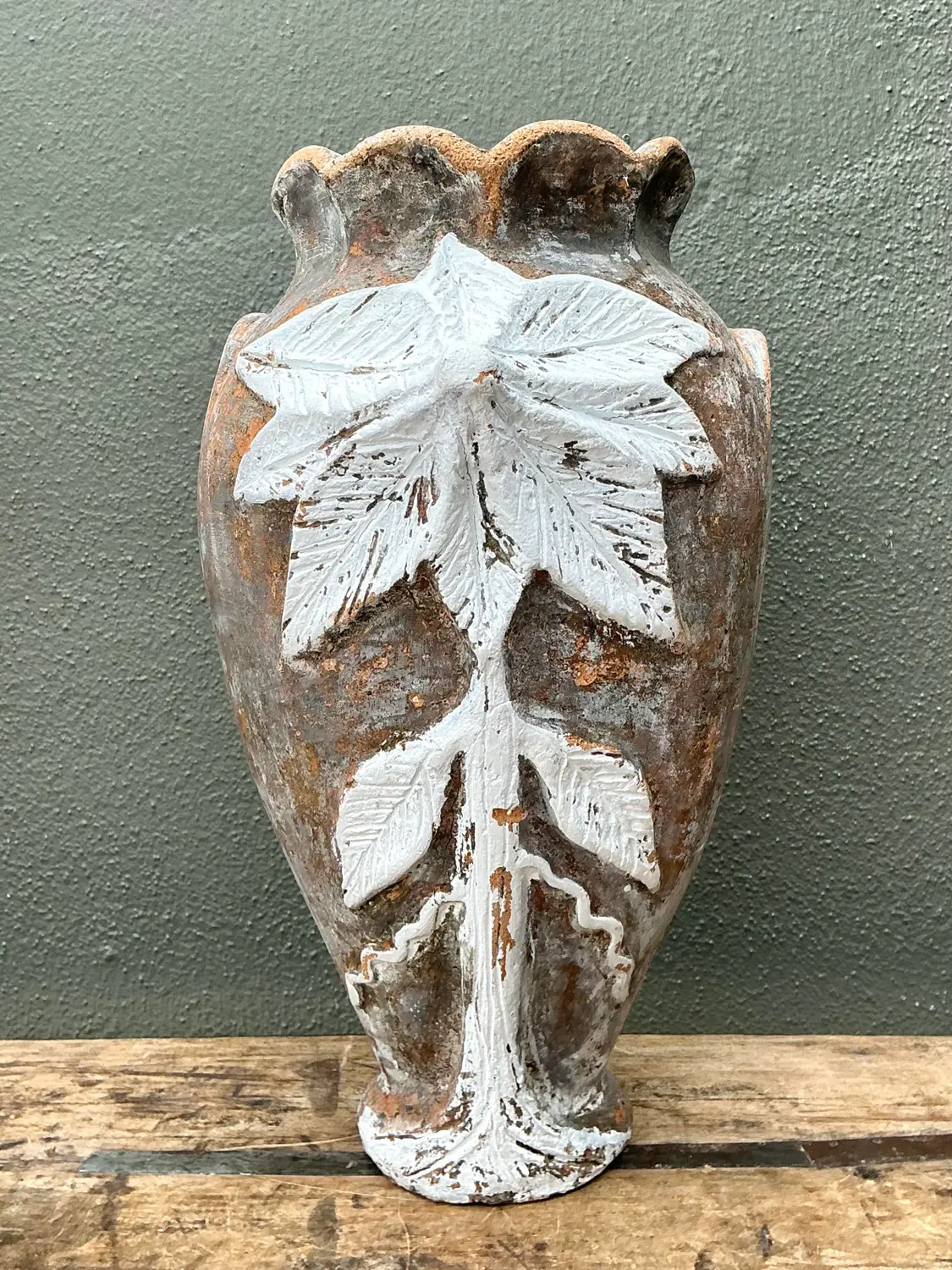 Vintage Hand Painted Single Flower Vase - Back view