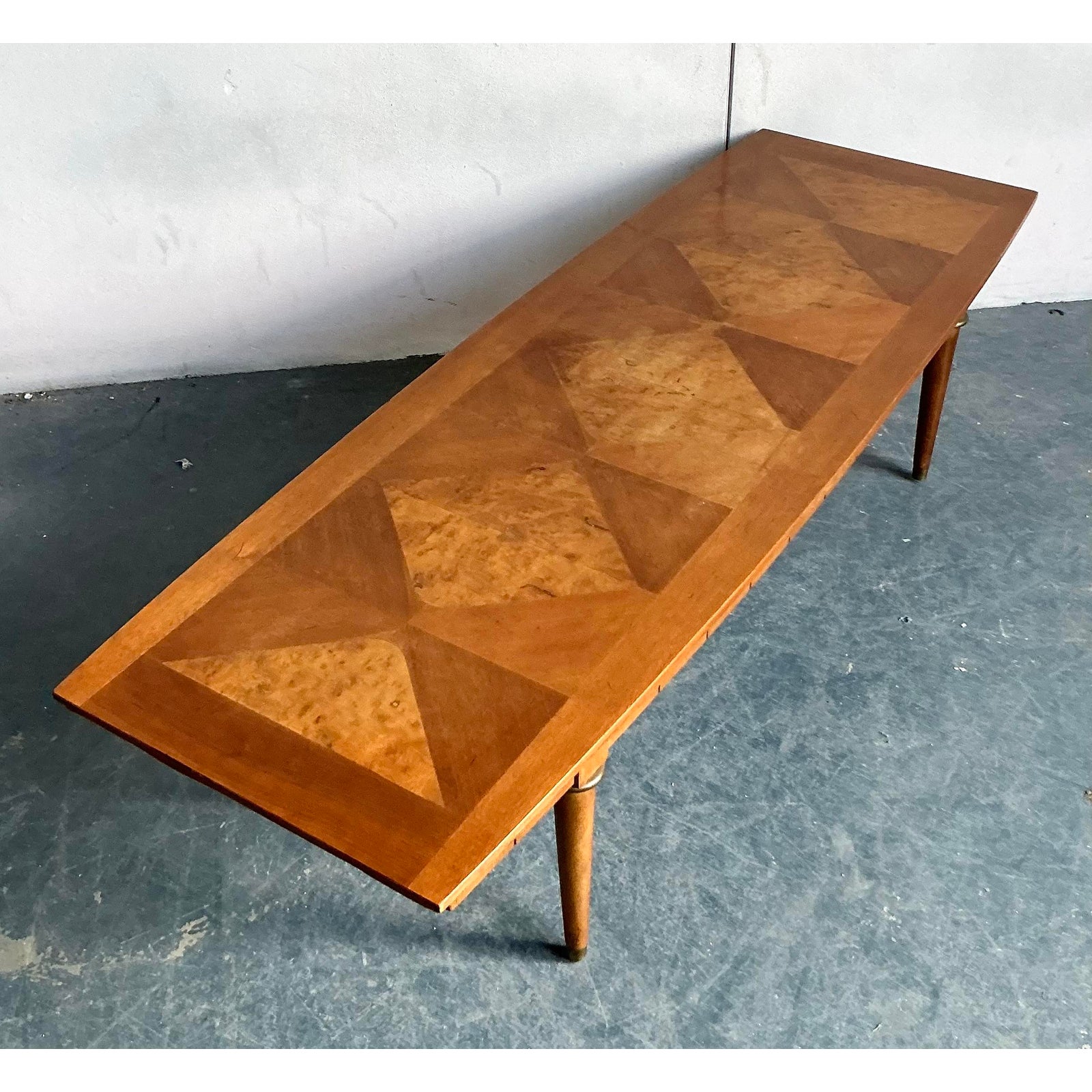 Vintage Harlequin Surfboard Coffee Table - Top view