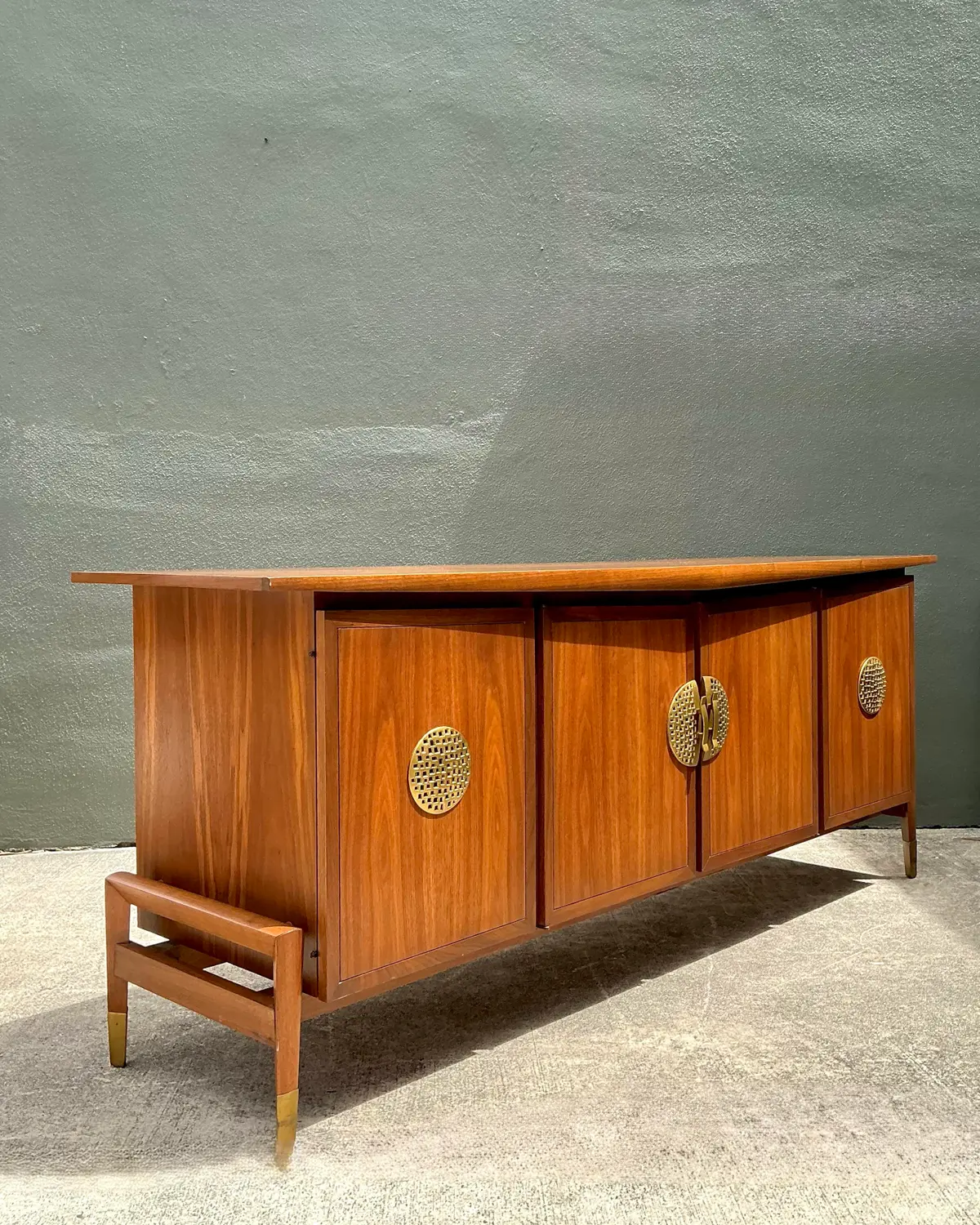 Vintage Helen Hobey for Baker Asian Medallion Credenza - Back view
