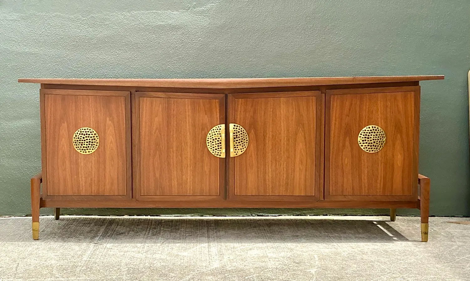 Vintage Helen Hobey for Baker Asian Medallion Credenza - Detail view