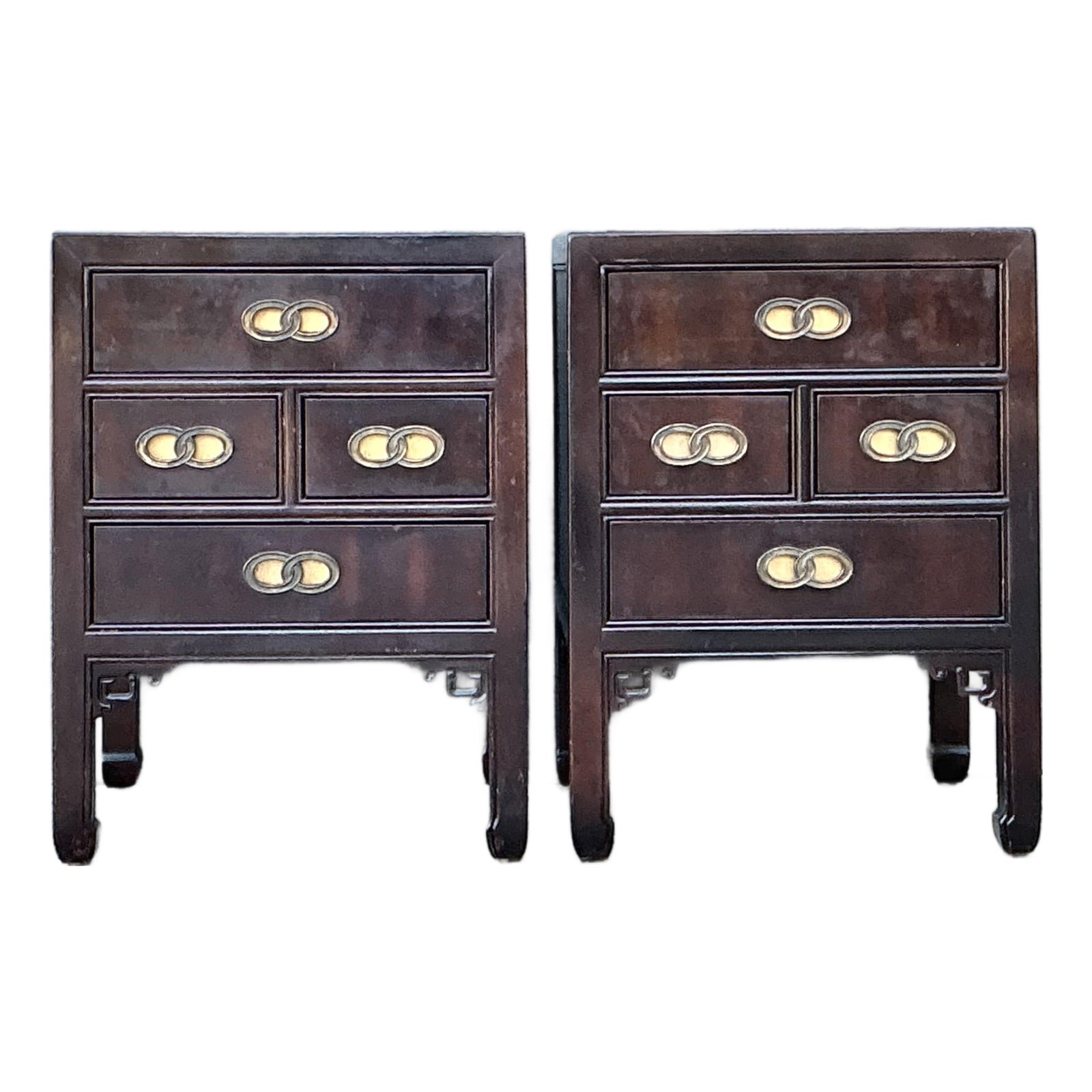 Vintage Henredon Fretwork Nightstands - A Pair