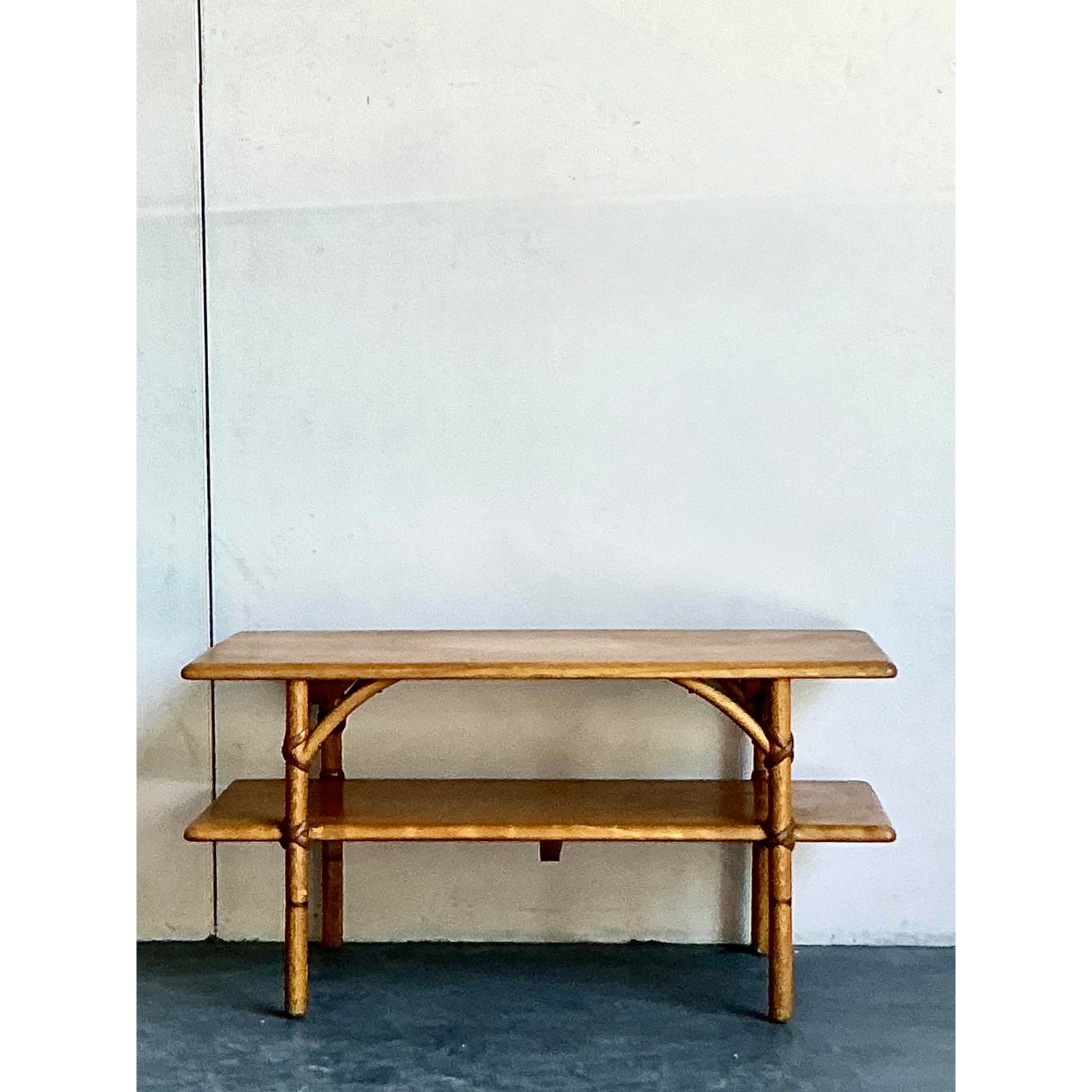 Vintage Heywood Wakefield Hard Maple Coffee Table - Side view