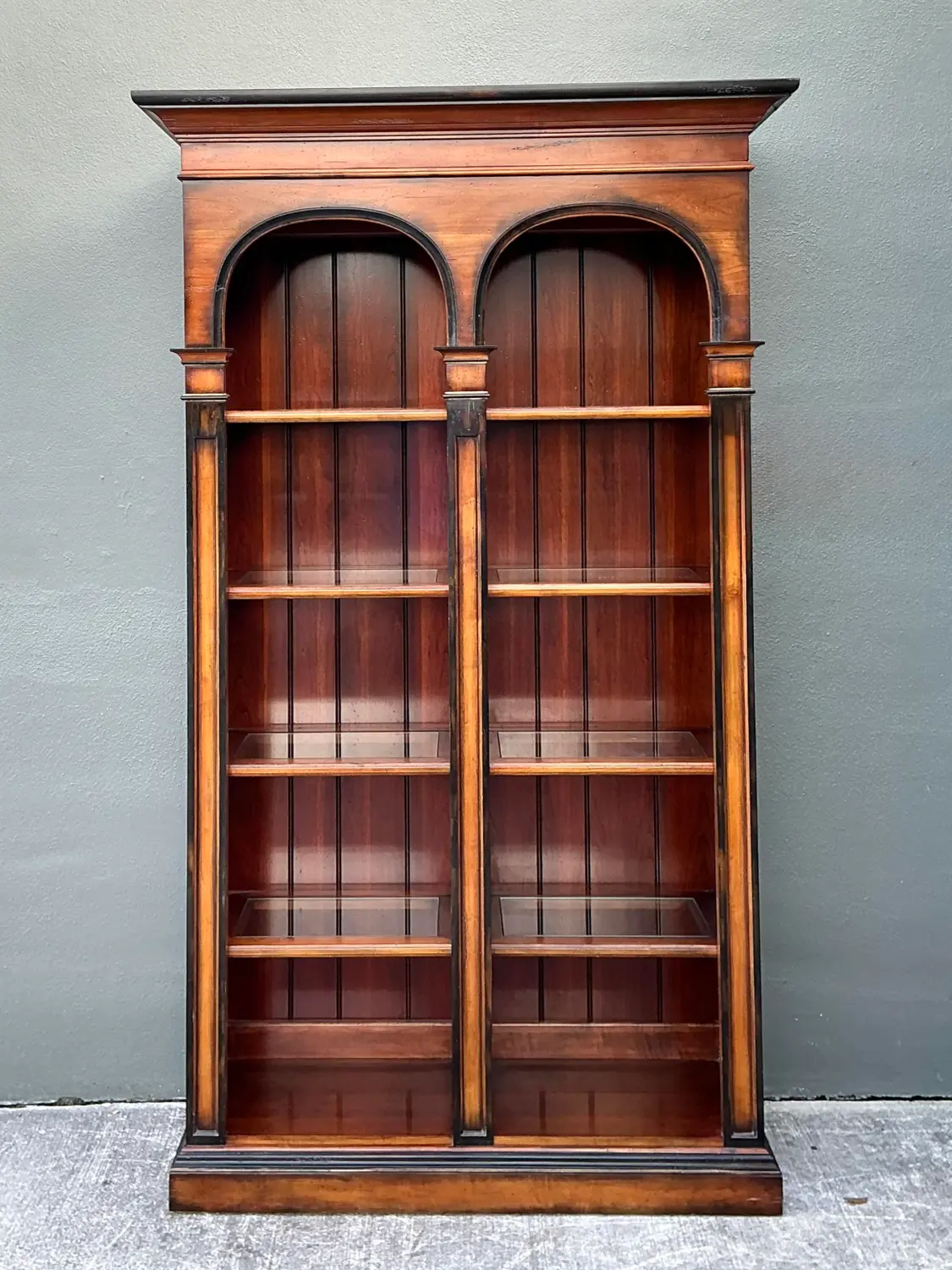 Vintage Hickory White Arched Etagere - Detail view