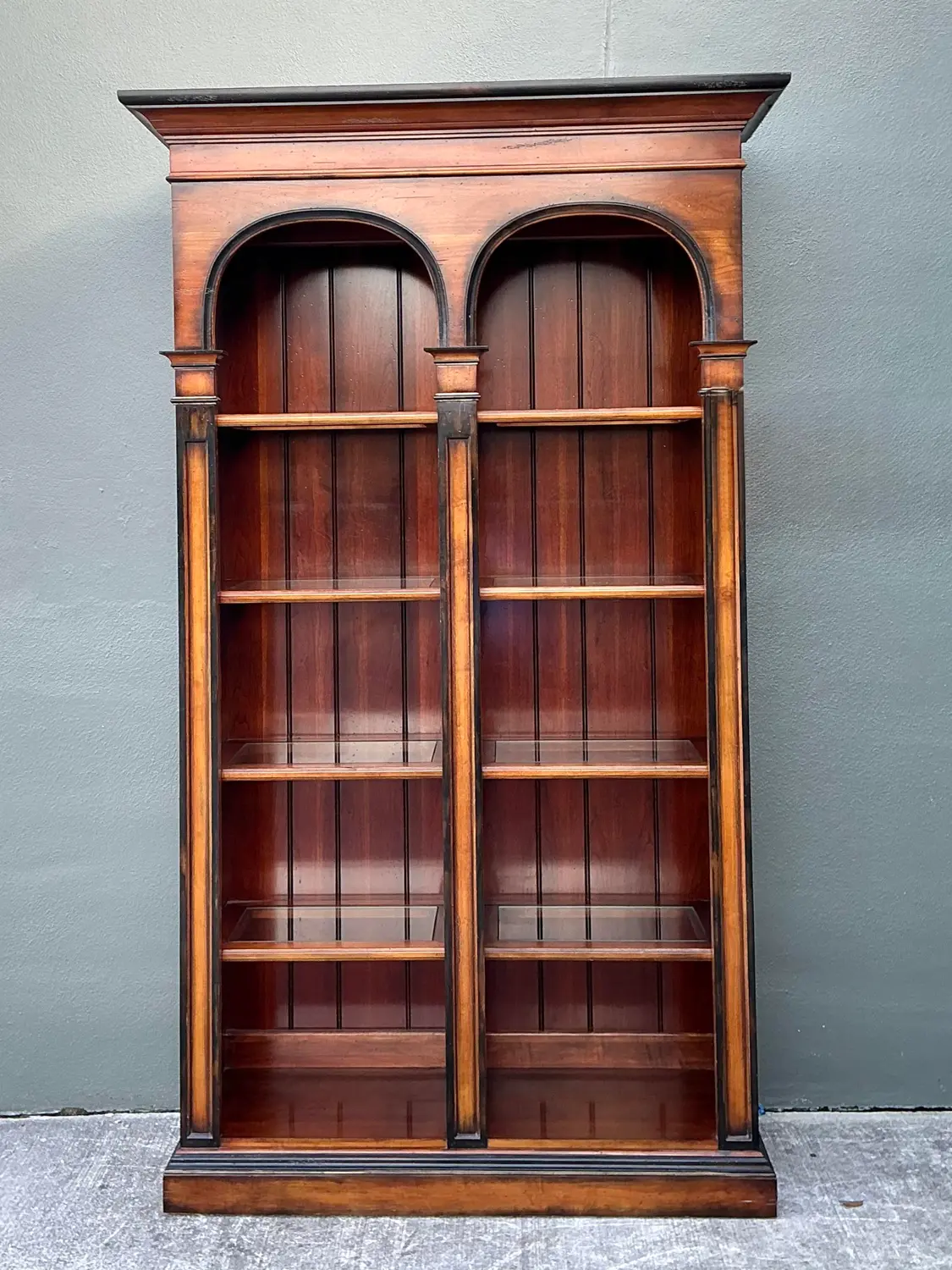 Vintage Hickory White Arched Etagere - Side view