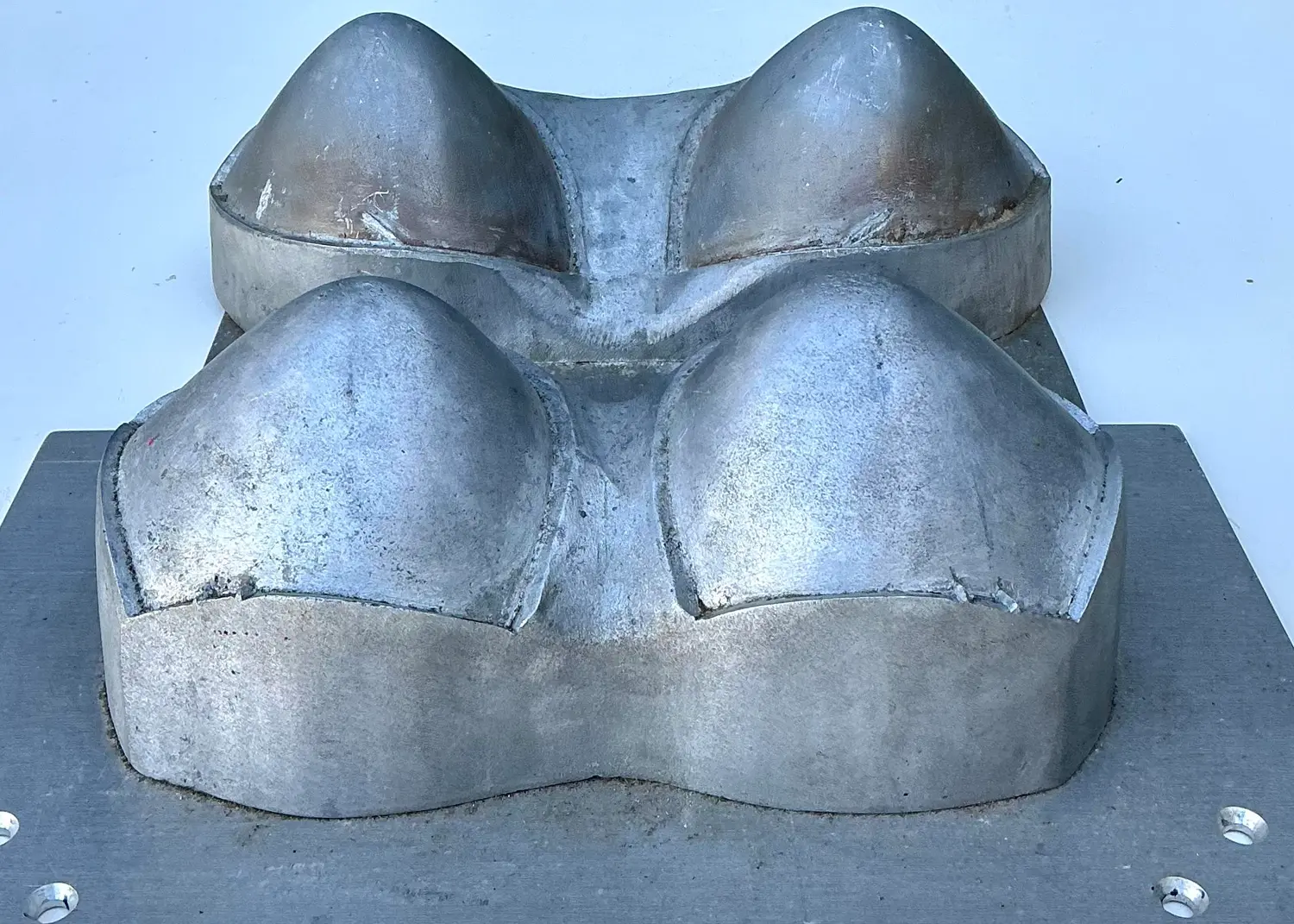 Vintage Industrial Bra Pad Mold - Set of 2 - Detail view