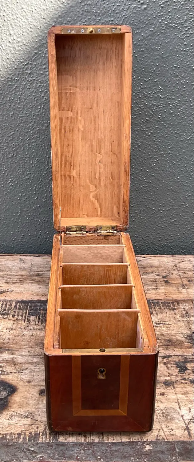 Vintage Inlay Wood Box - Top view