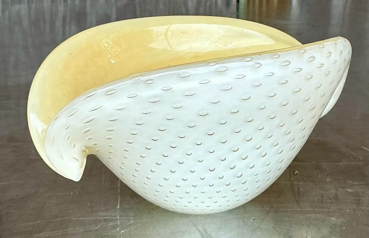 Vintage Italian Art Bowl After Murano - Back view
