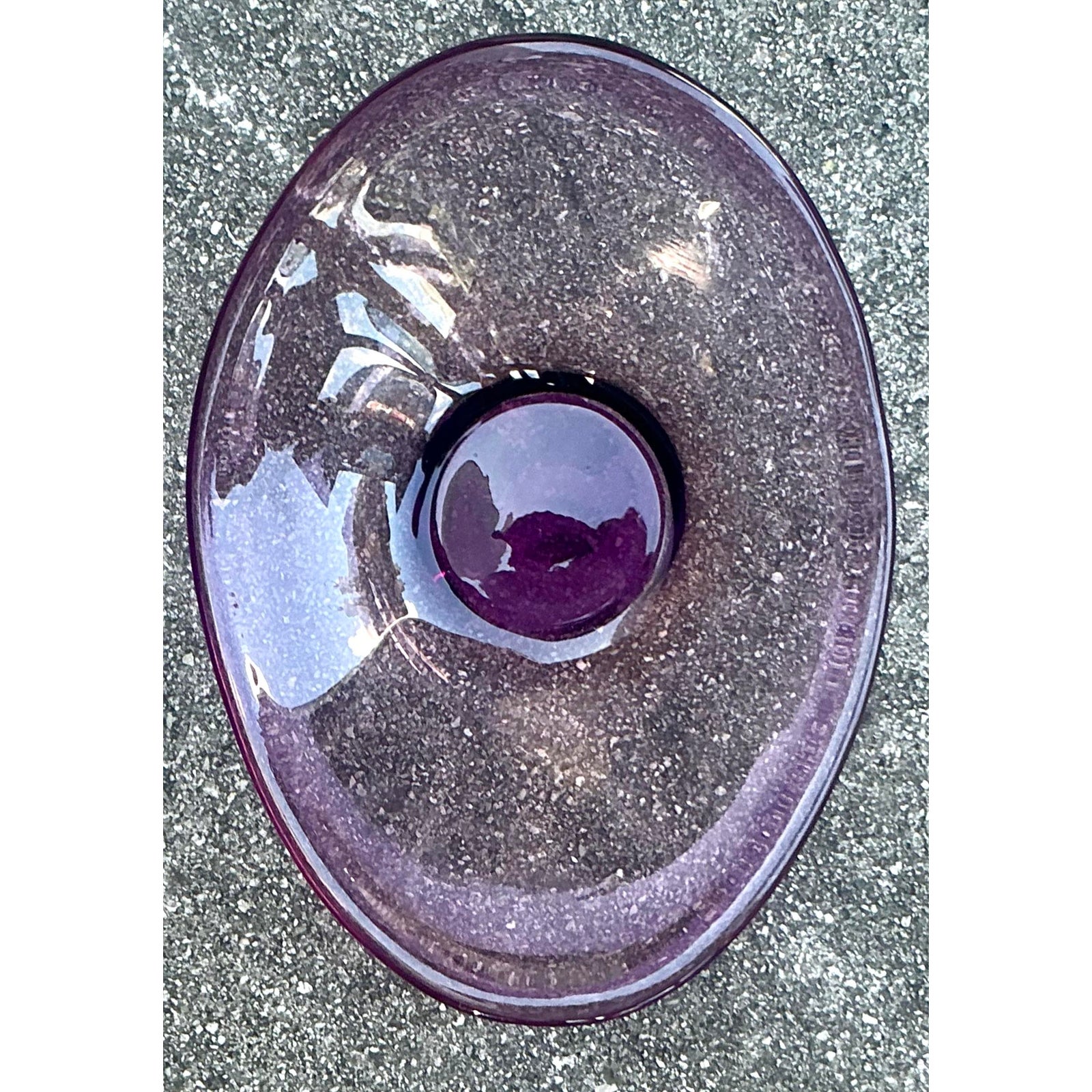 Vintage Italian Art Glass Bowl After Murano - Side view