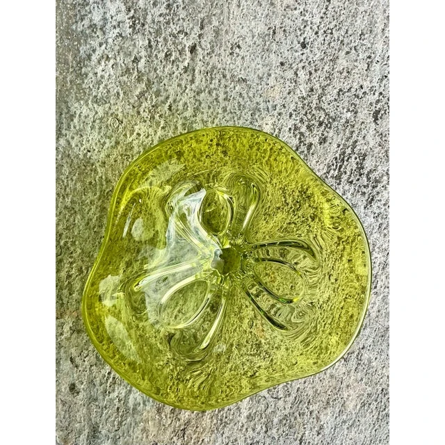 Vintage Italian Art Glass Bowl After Murano - Back view