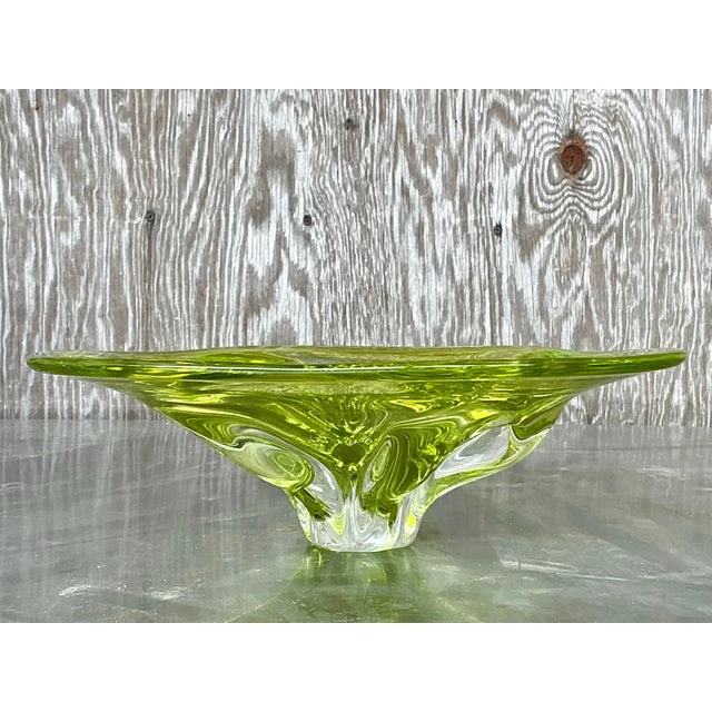 Vintage Italian Art Glass Bowl After Murano - Top view