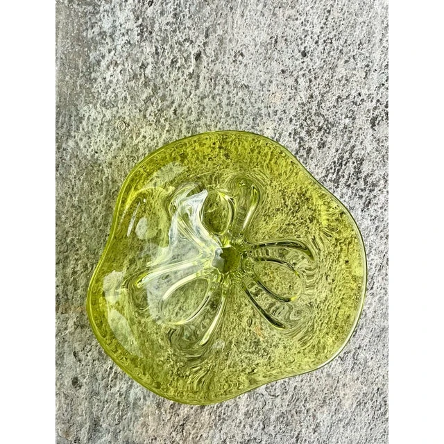 Vintage Italian Art Glass Bowl After Murano - Side view