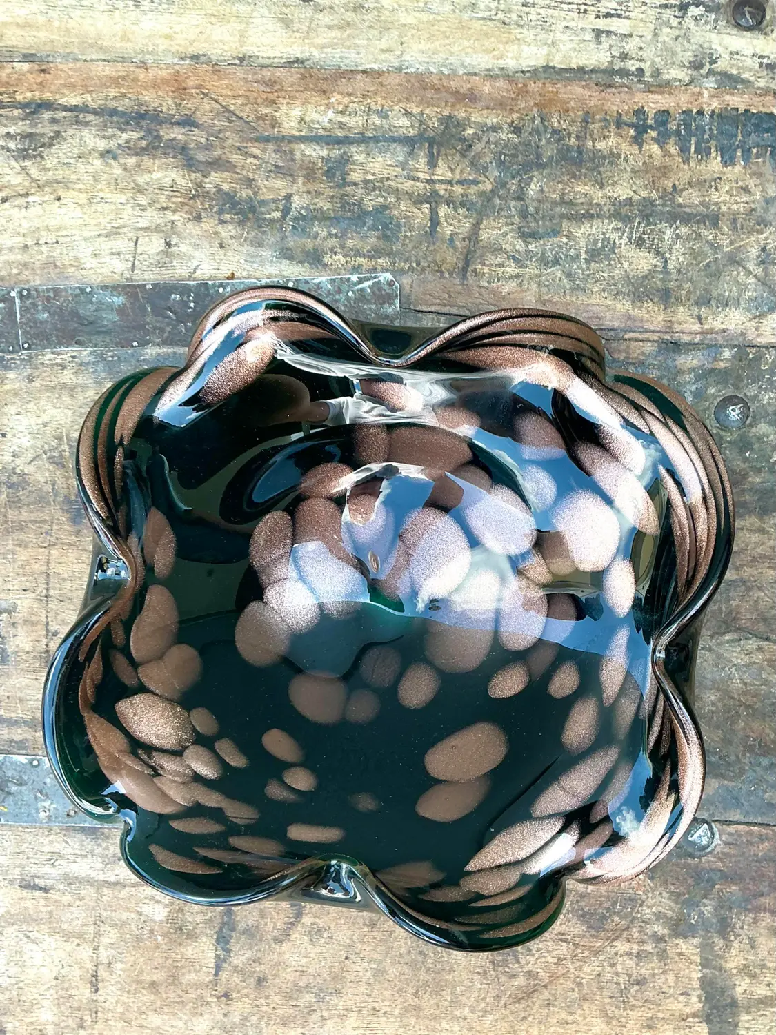 Vintage Italian Art Glass Bowl After Murano - Detail view