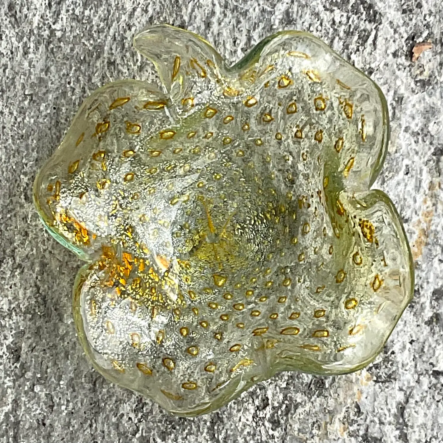 Vintage Italian Art Glass “Bullicante” Bowl - Side view