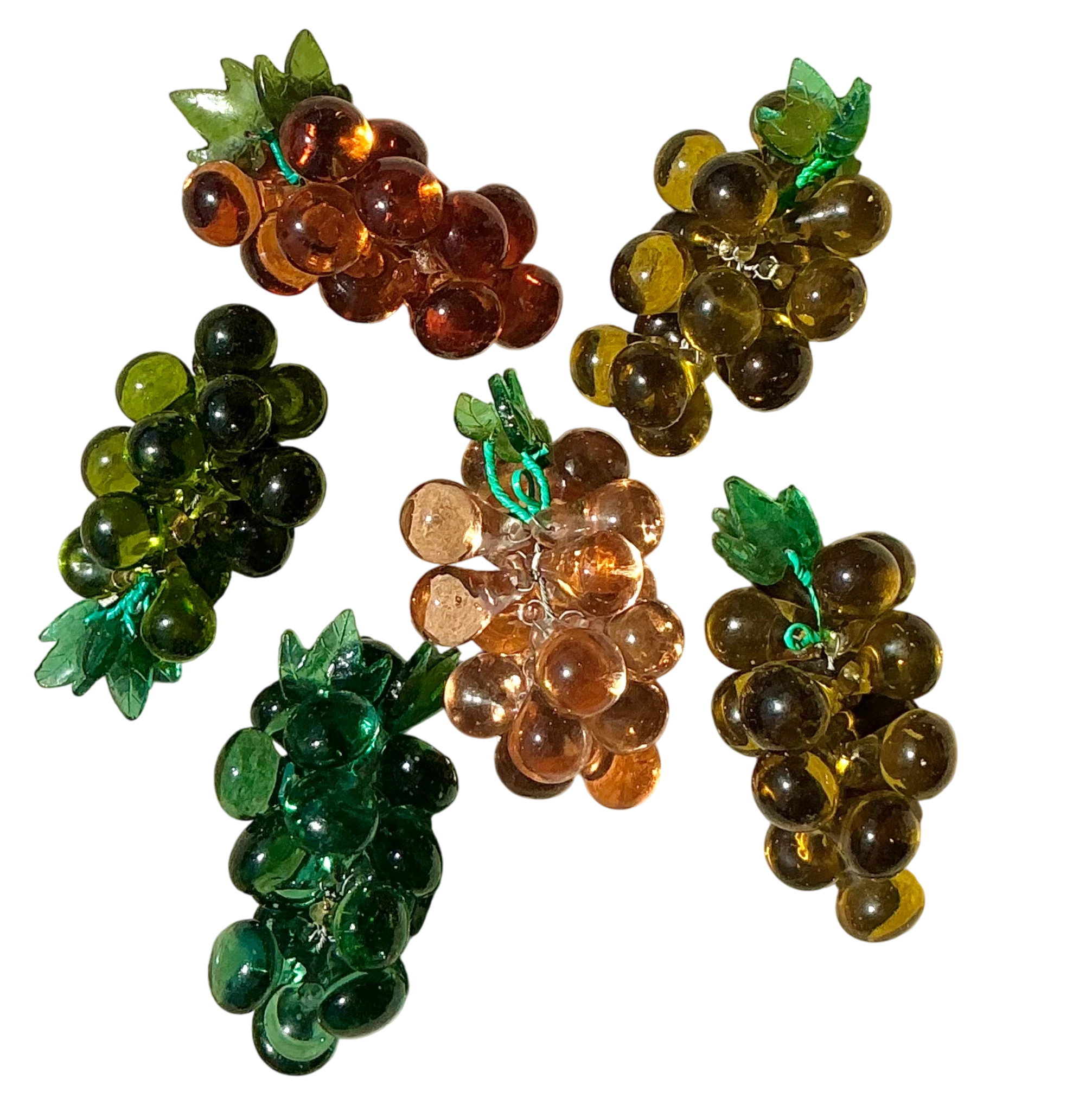 Vintage Italian Art Glass Grapes - Detail view