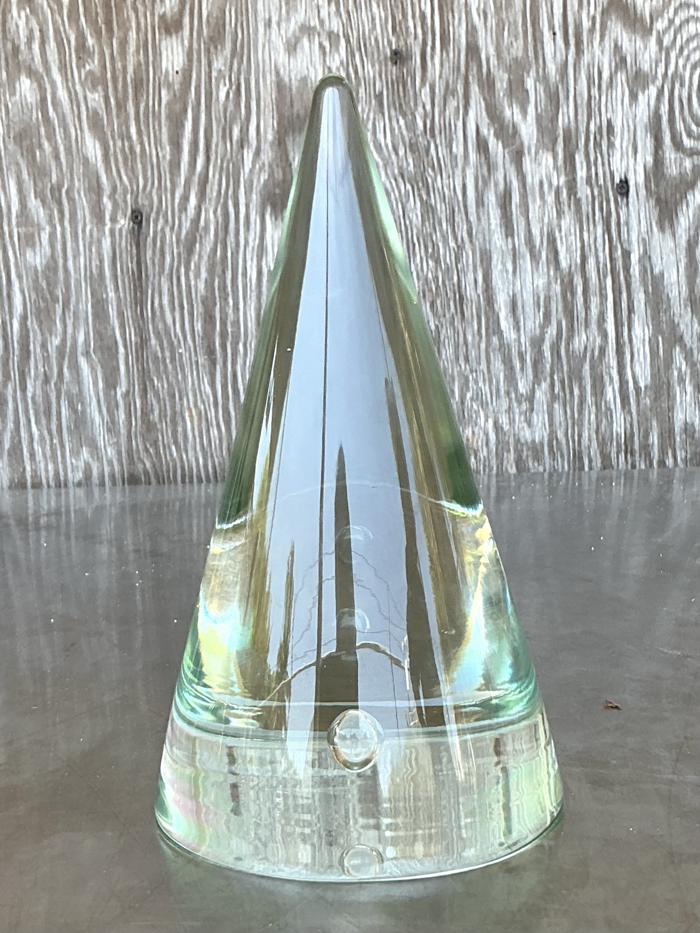 Vintage Italian Art Glass Sculpture After Murano - Side view