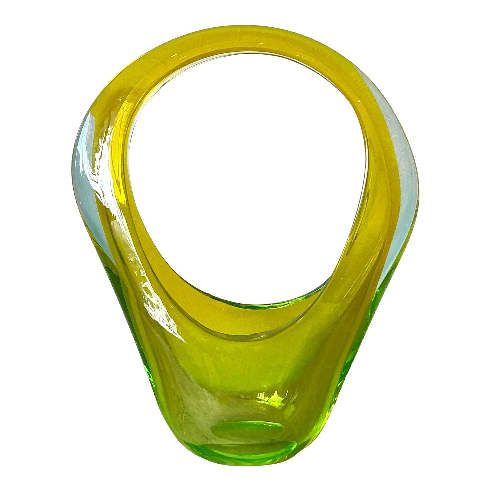 Vintage Italian Art Glass Vase After Murano - Detail view