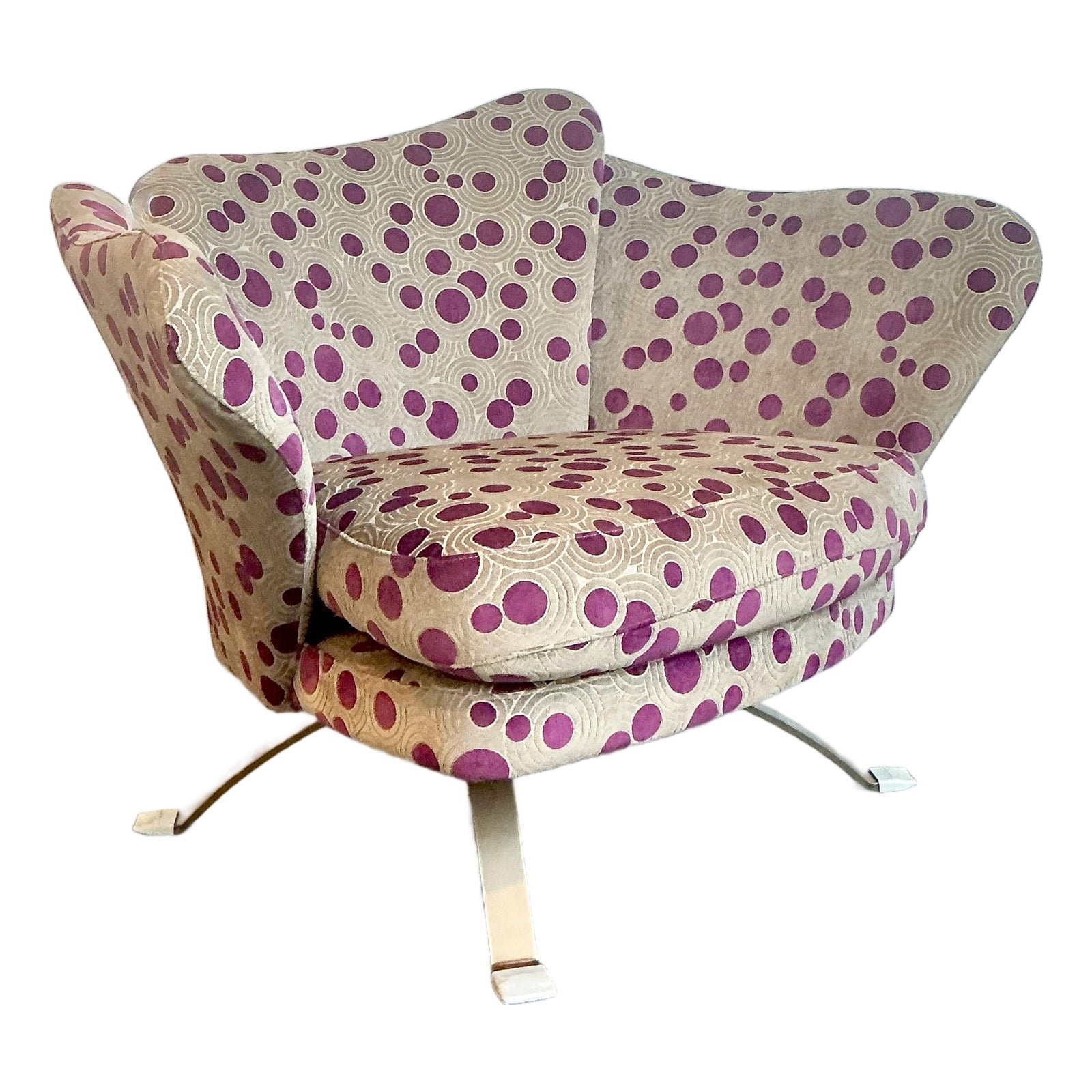 Vintage Italian Biomorphic Lounge Chair