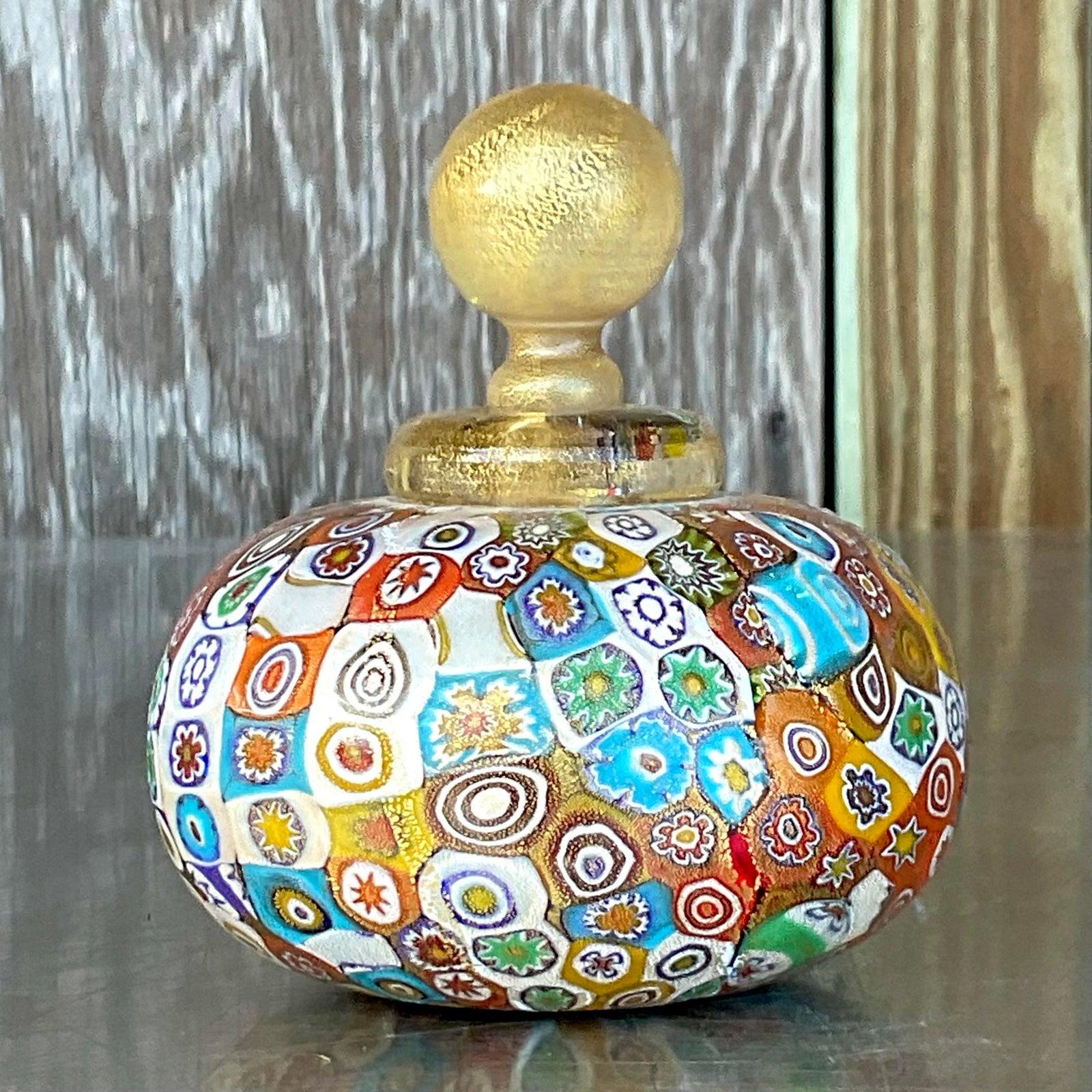 Vintage Italian Gambaro and Poggi Perfume Bottle - Side view