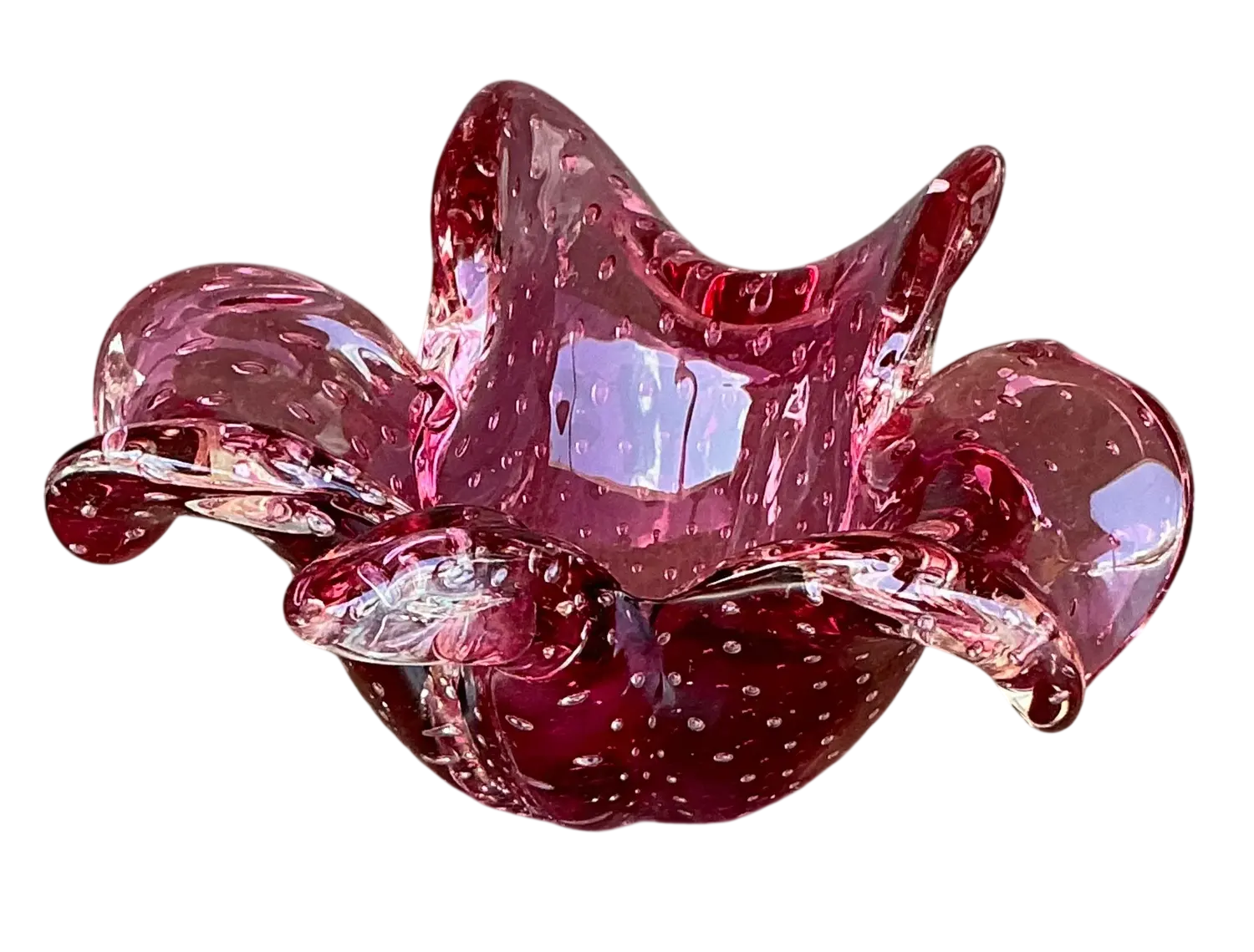 Vintage Italian Glass Bowl After Murano