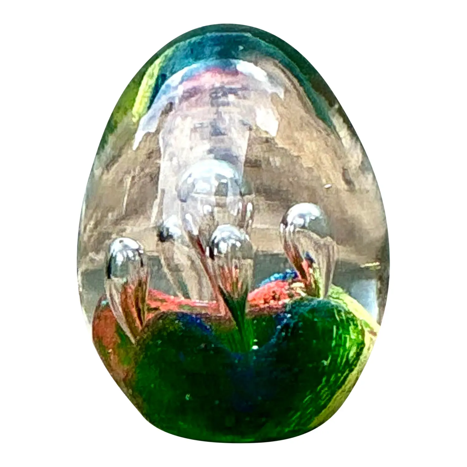 Vintage Italian Glass Egg After Murano