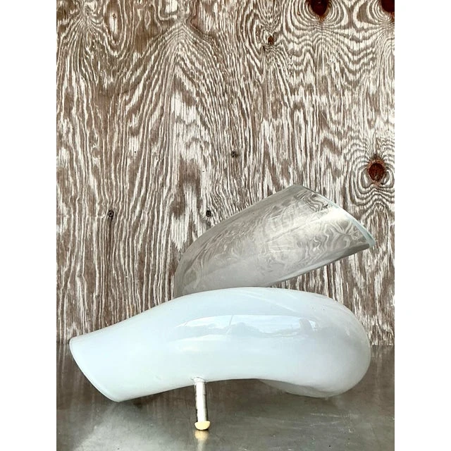 Vintage Italian Glass Knot Table Lamp - Side view