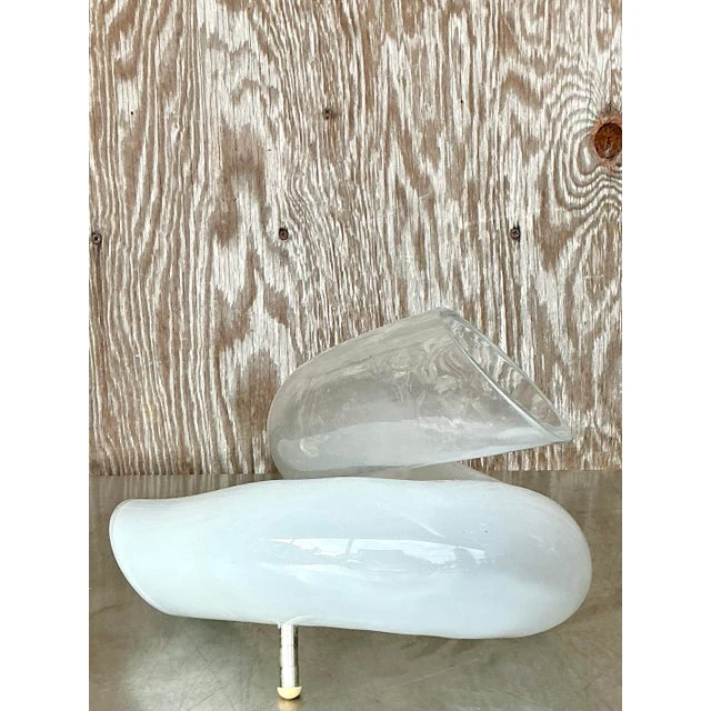 Vintage Italian Glass Knot Table Lamp - Top view