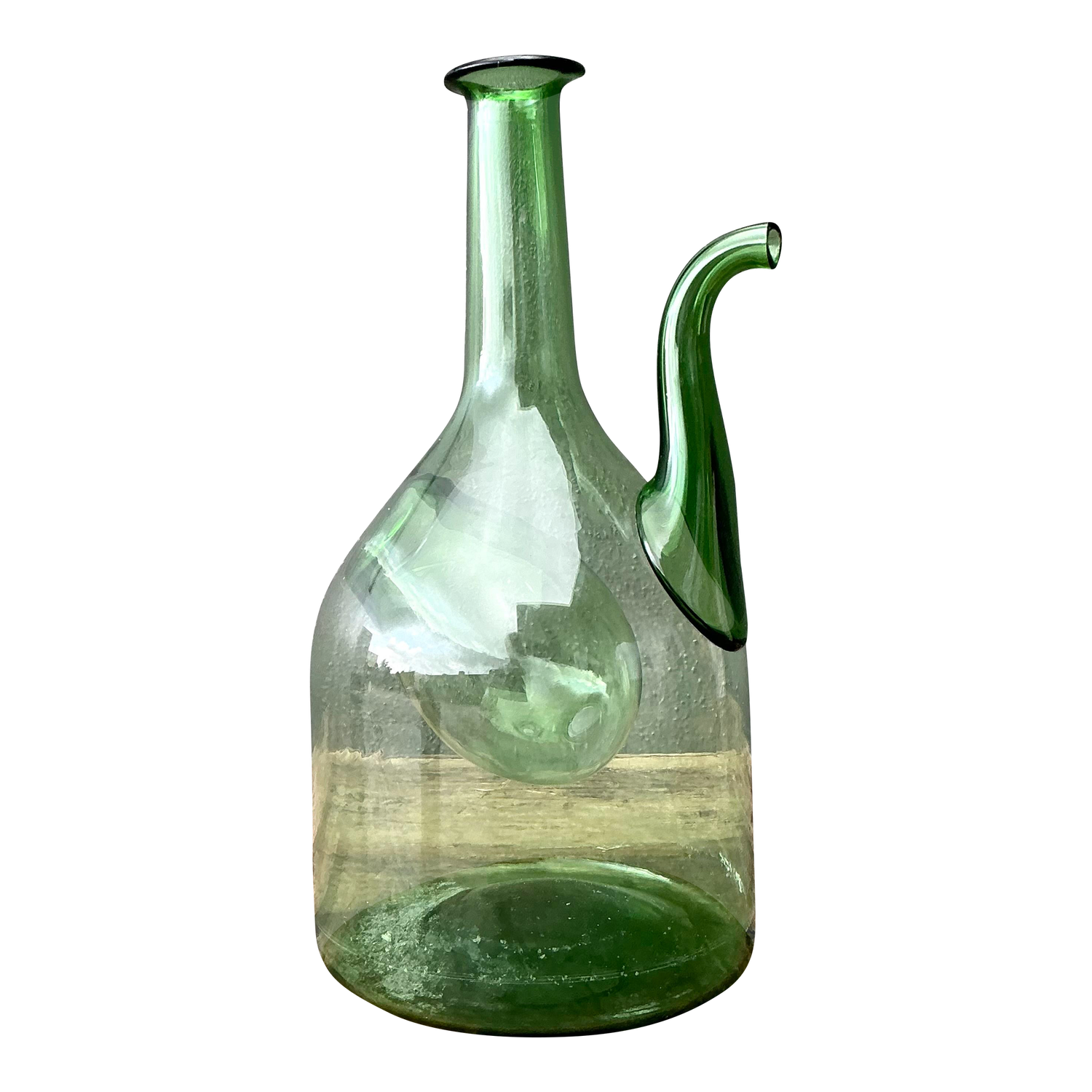 Vintage Italian Glass Wine Decanter - Detail view