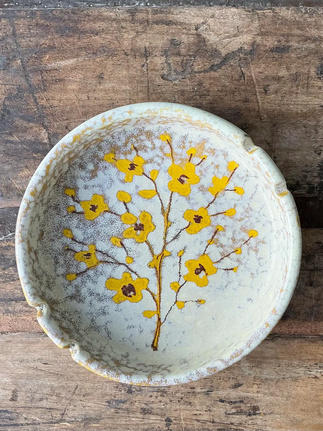 Vintage Italian Glazed Ceramic Ashtray - Detail view