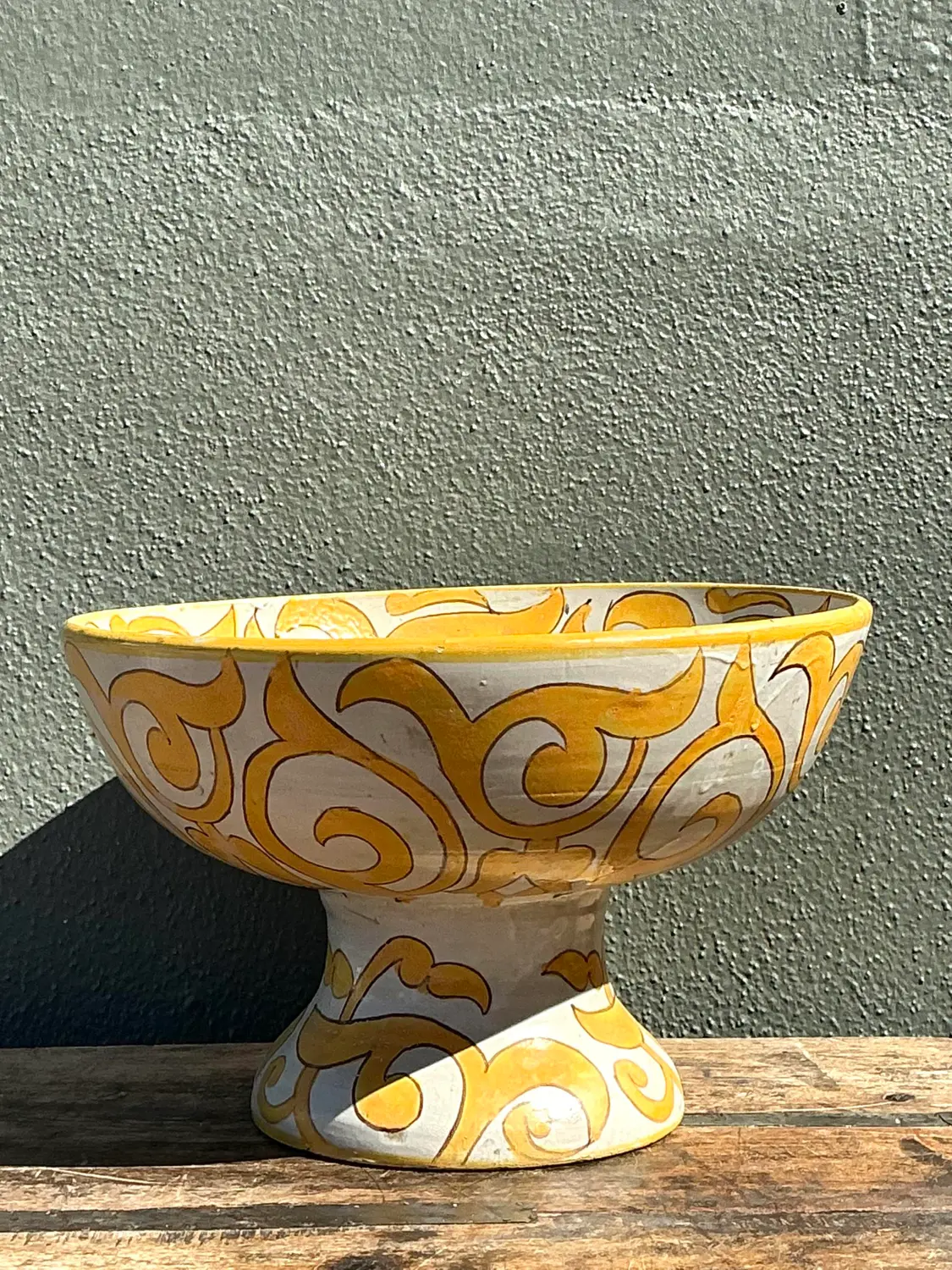 Vintage Italian Glazed Ceramic Bowl - Detail view