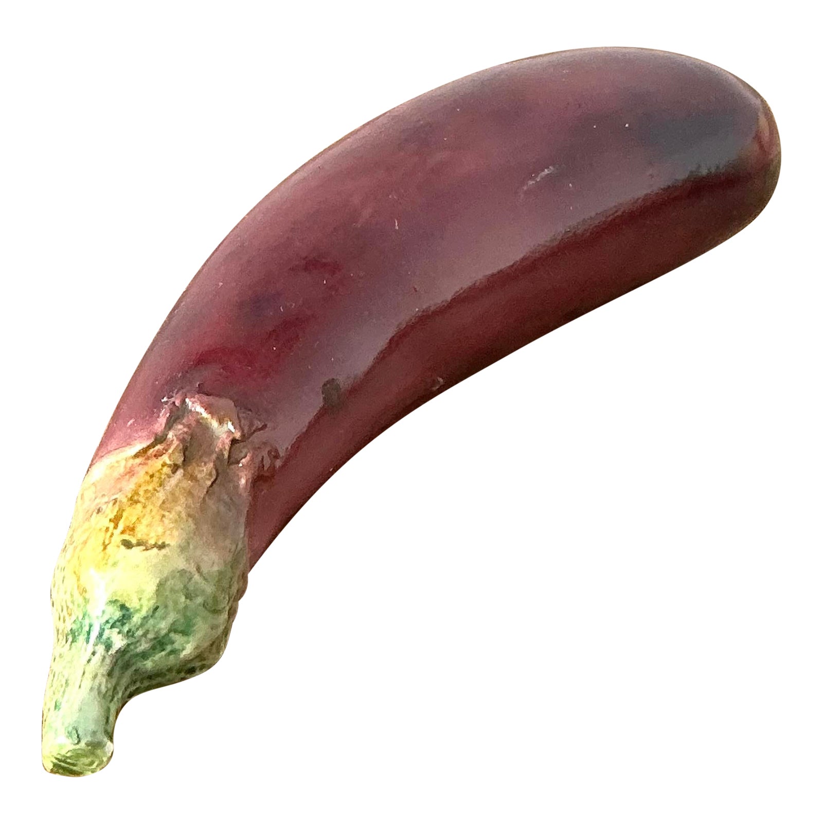 Vintage Italian Glazed Ceramic Eggplant