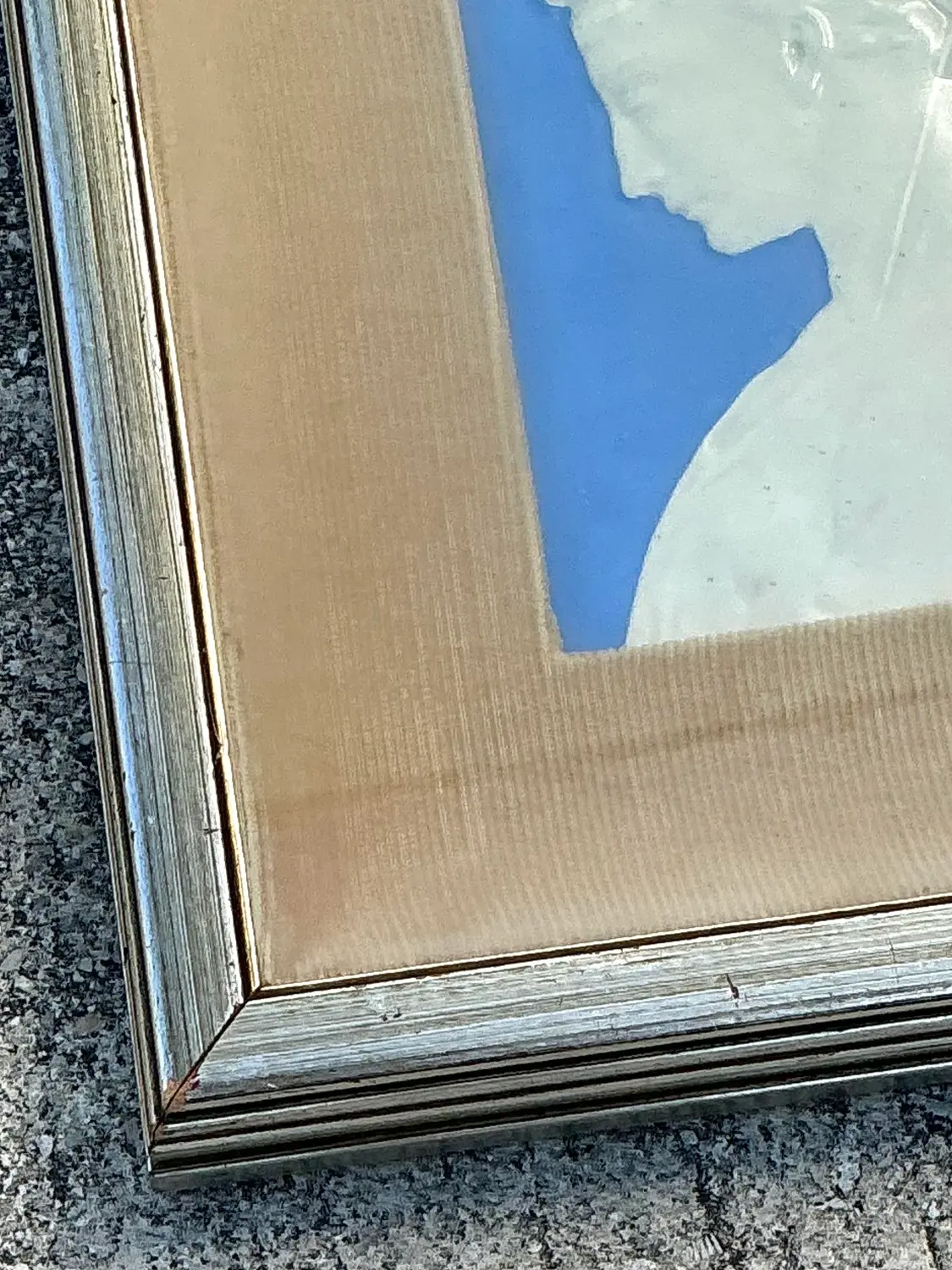 Vintage Italian Glazed Ceramic Profile Tile - Top view