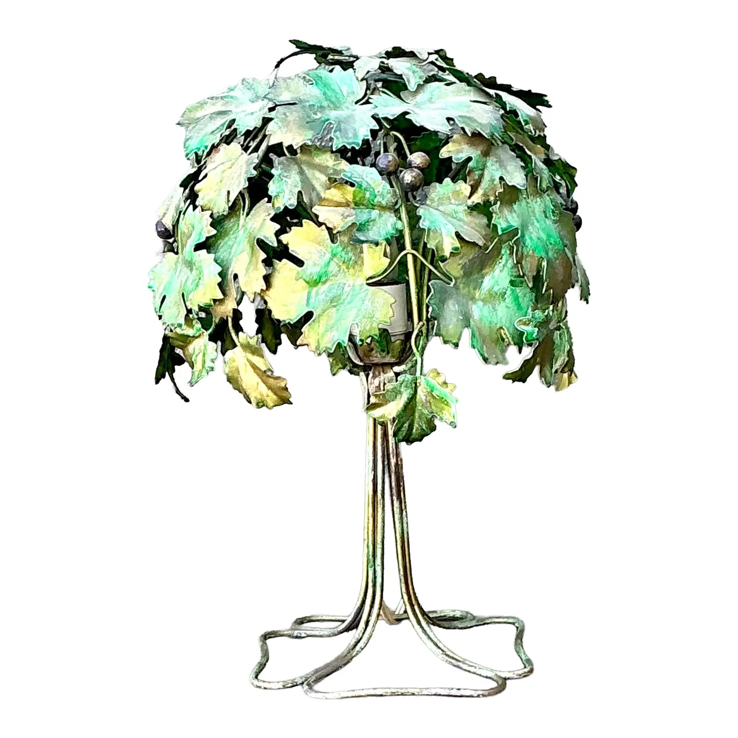 Vintage Italian Grape Leaf Table Lamp