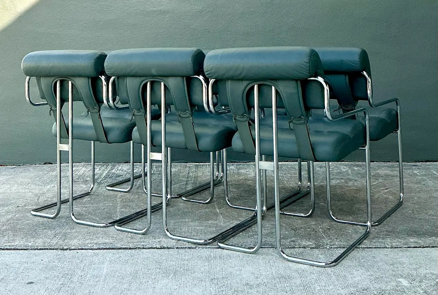 Vintage Italian Guido Faleschini “Tucaroma”:Dining Chairs - Set of 6 - Detail view