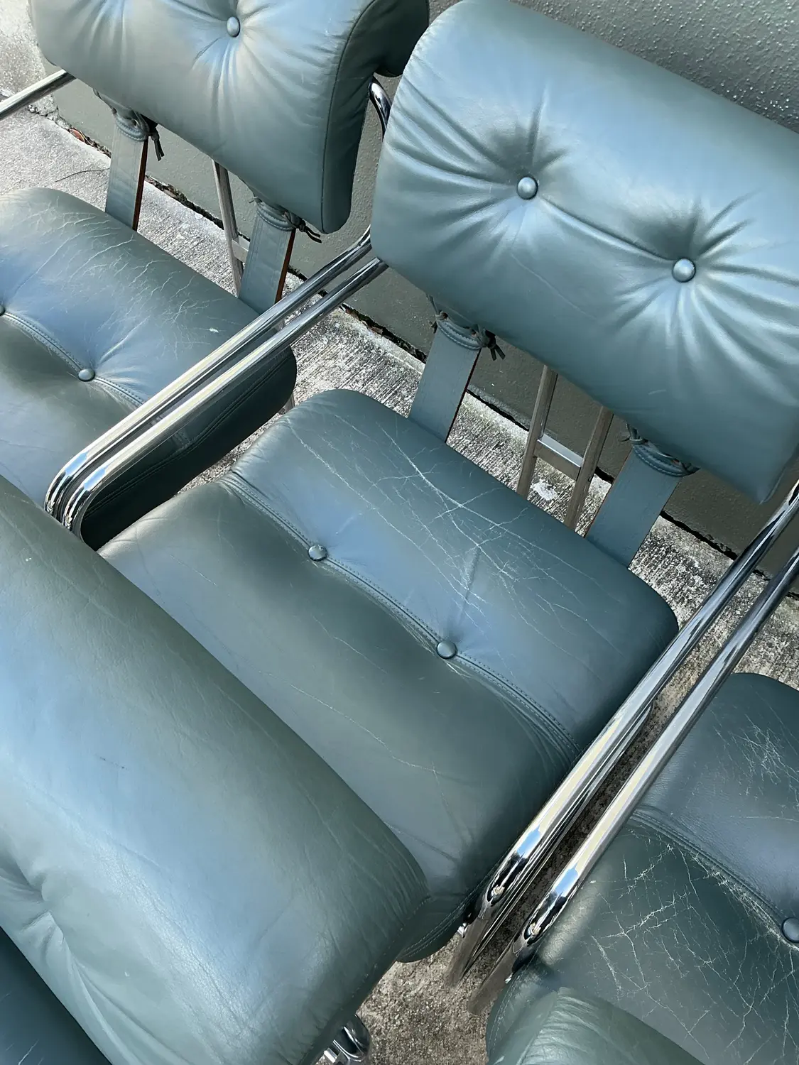 Vintage Italian Guido Faleschini “Tucaroma”:Dining Chairs - Set of 6 - Top view