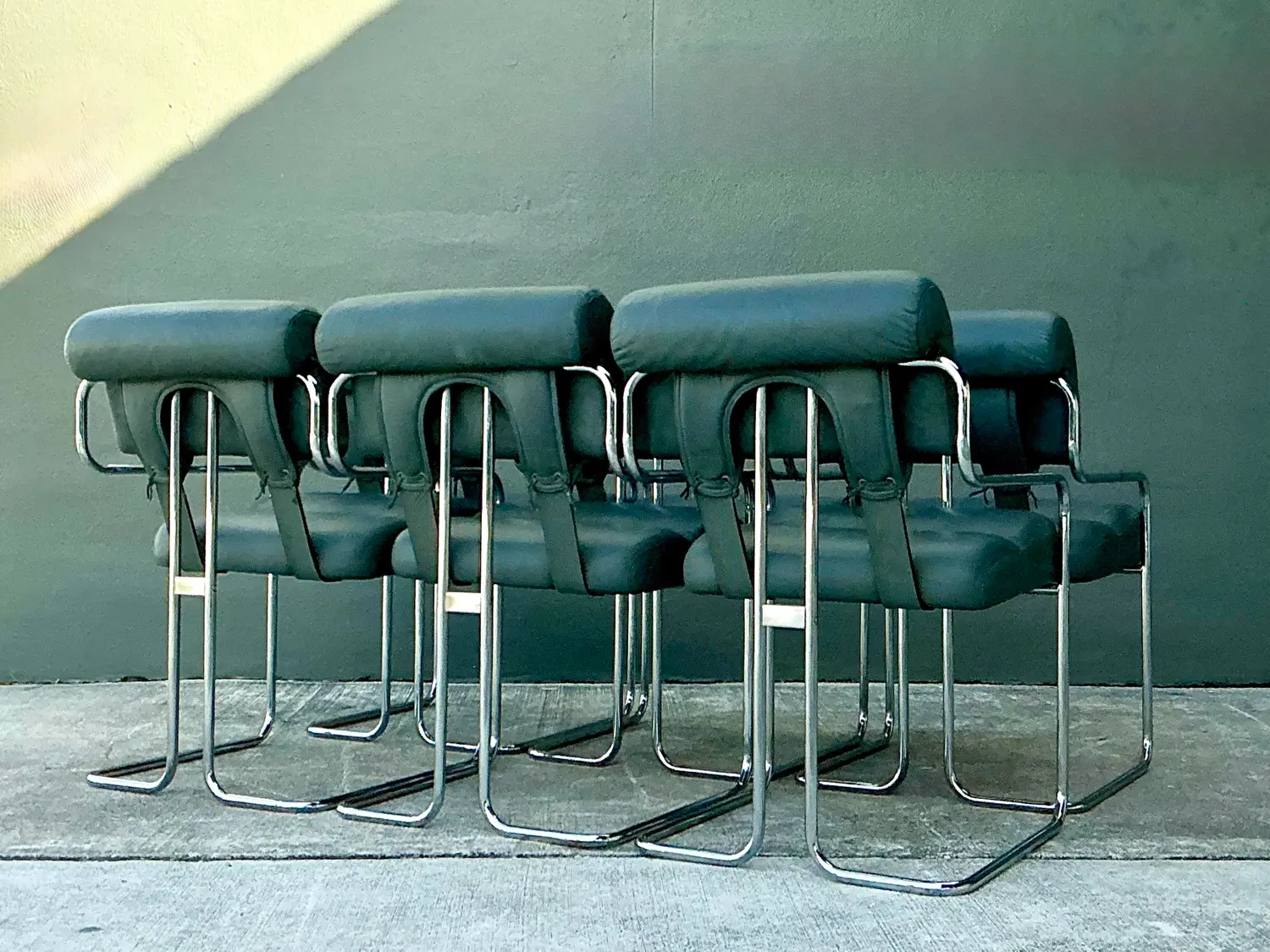 Vintage Italian Guido Faleschini “Tucaroma”:Dining Chairs - Set of 6 - Side view